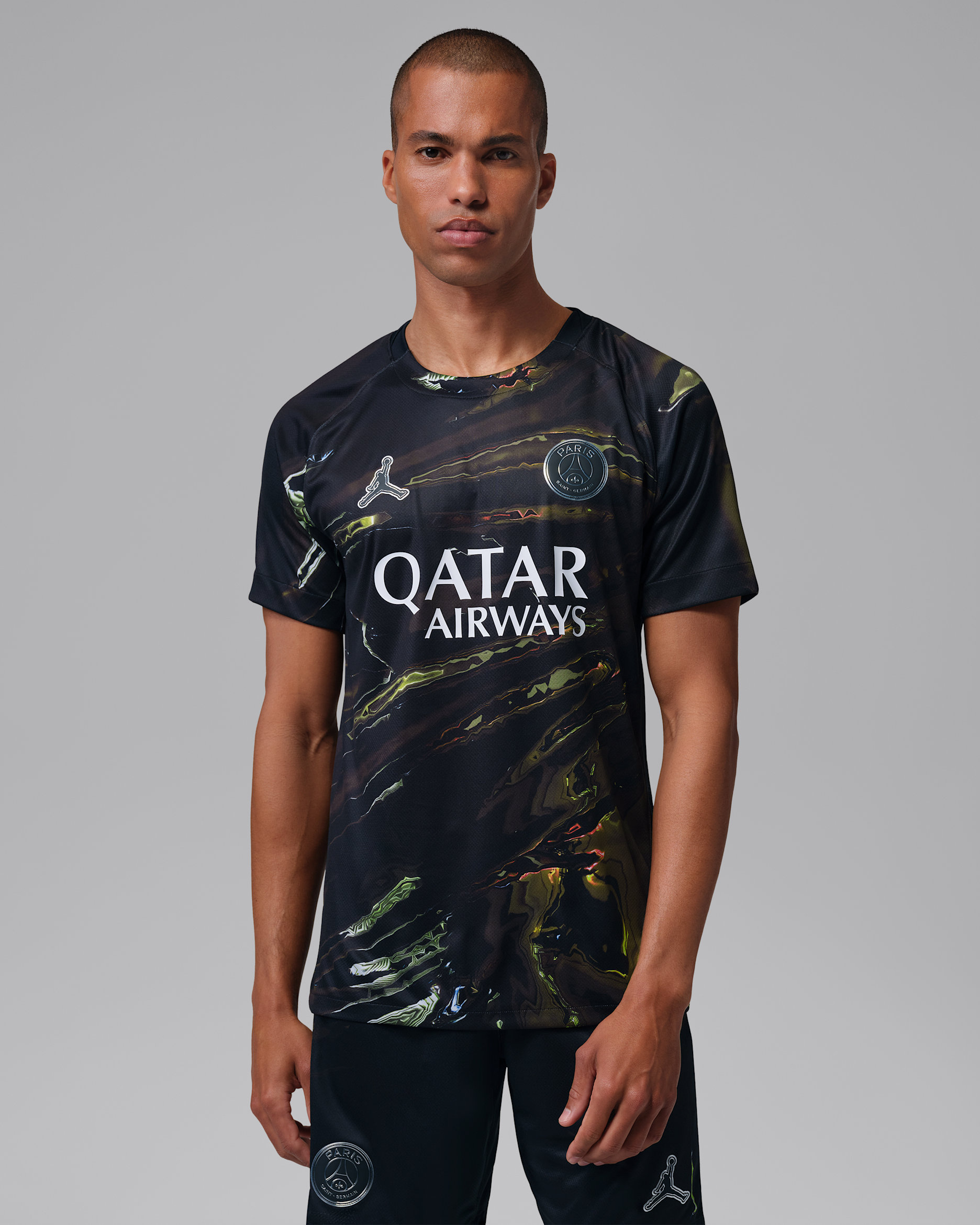 Paris Saint-Germain 2026 Stadium Night Edition Jordan Dri-FIT Replika-Fußballtrikot (Herren) - Schwarz/Weiß/Schwarz