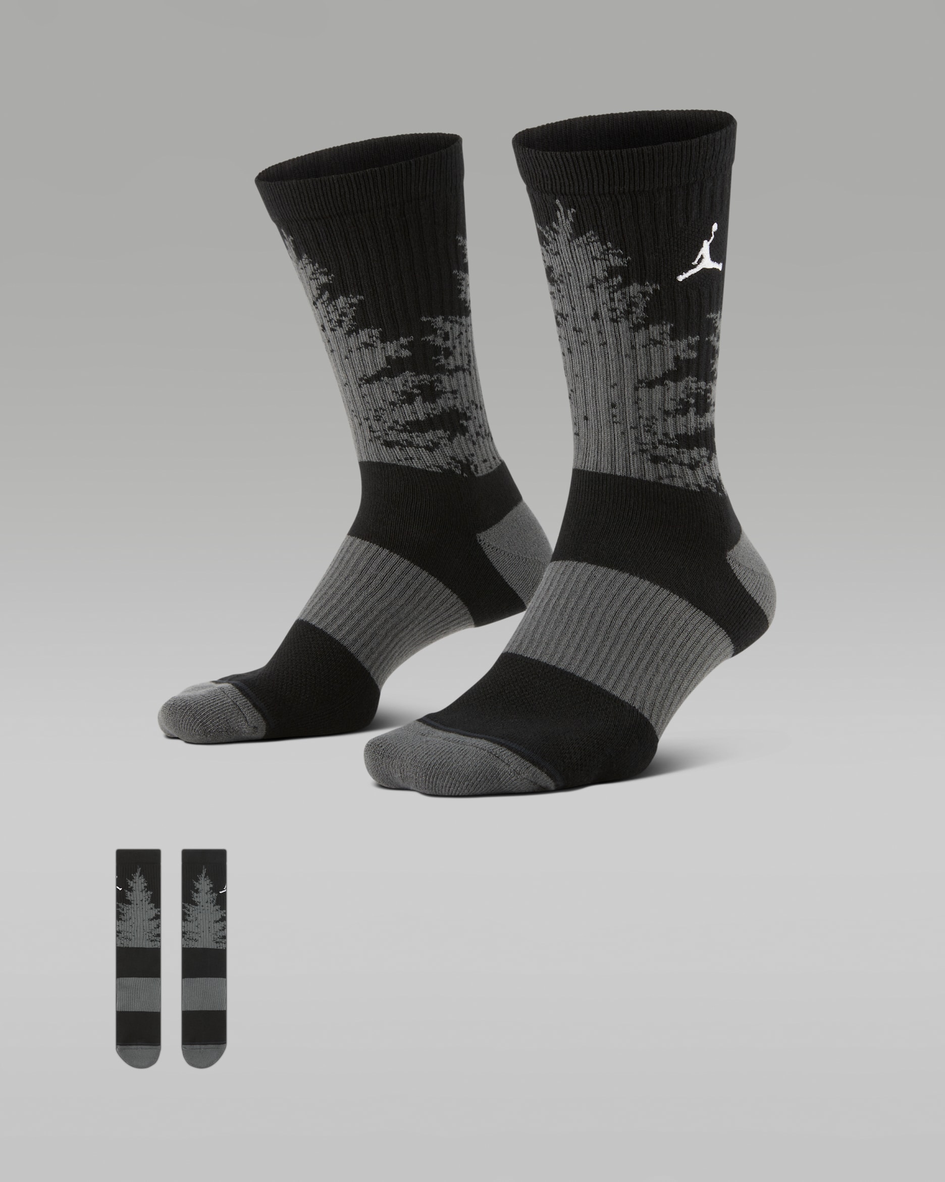 Jordan Everyday Crew Socks (1 Pair) - Black/Iron Grey/White