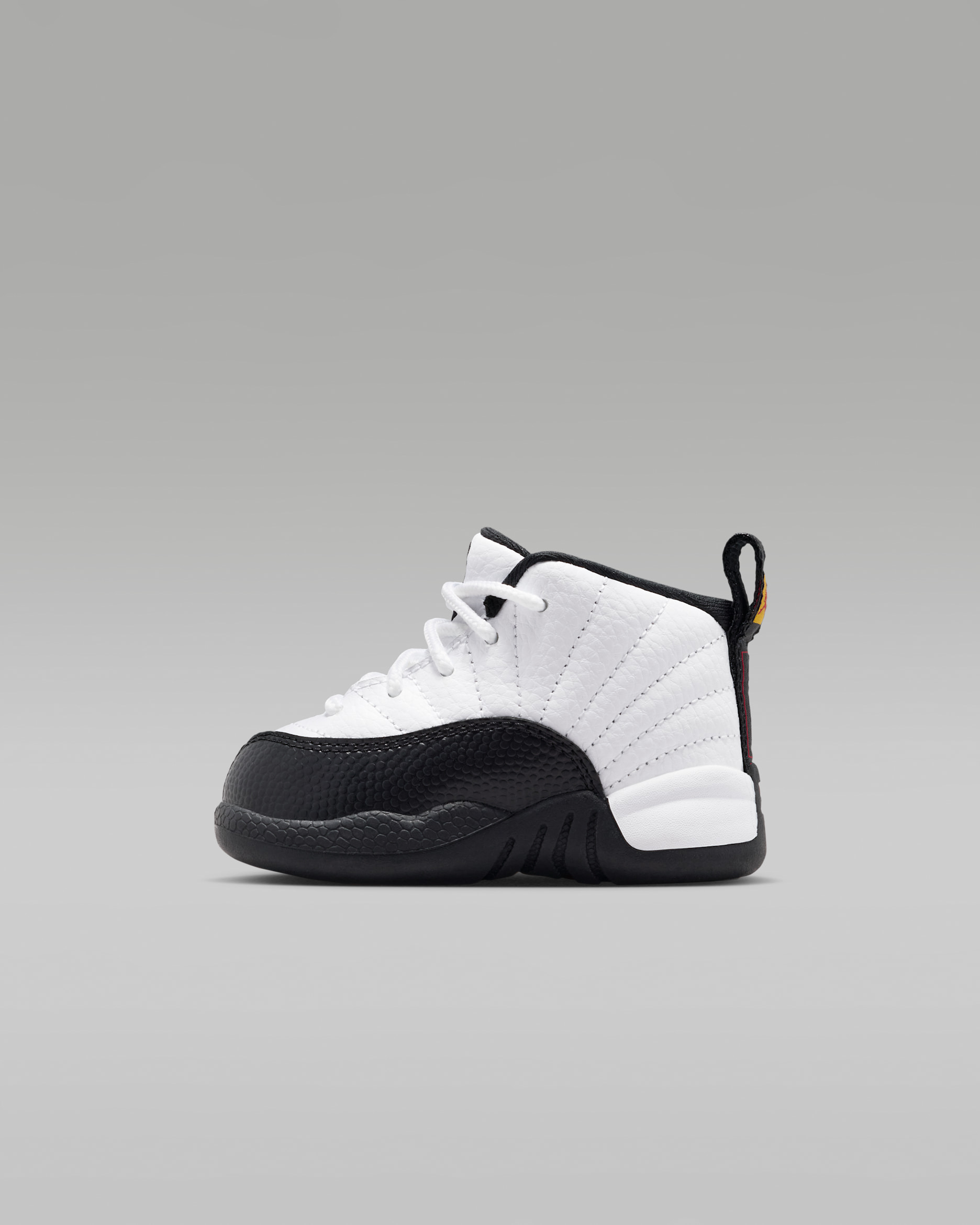 Jordan 12 Retro Baby/Toddler Shoes - White/Taxi/Black