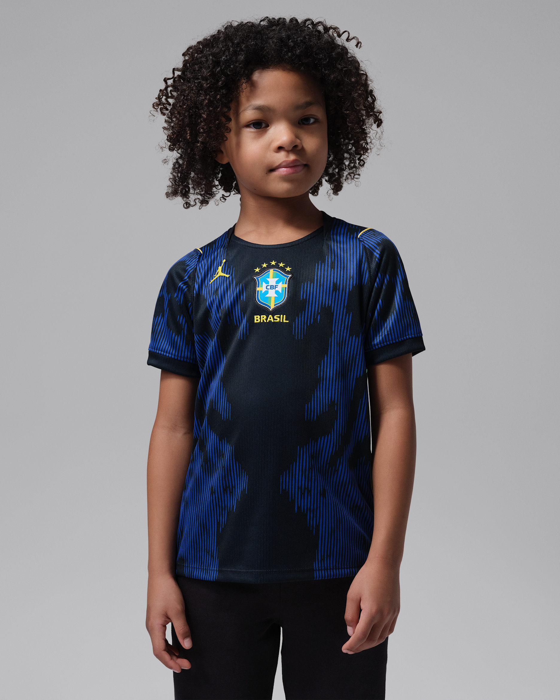 Brazil 2026 Stadium Away Younger Kids' Jordan Dri-FIT Football Replica Shirt - Old Royal/Black