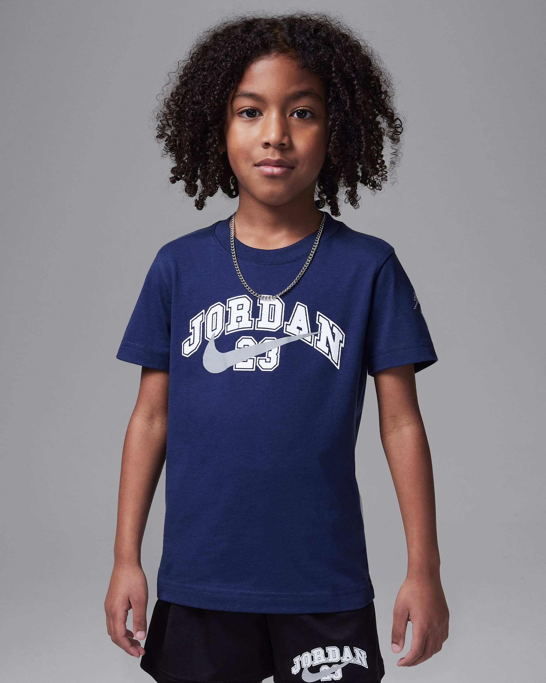 Playera Flight MVP 23 para niños talla pequeña Jordan - Azul marino medianoche