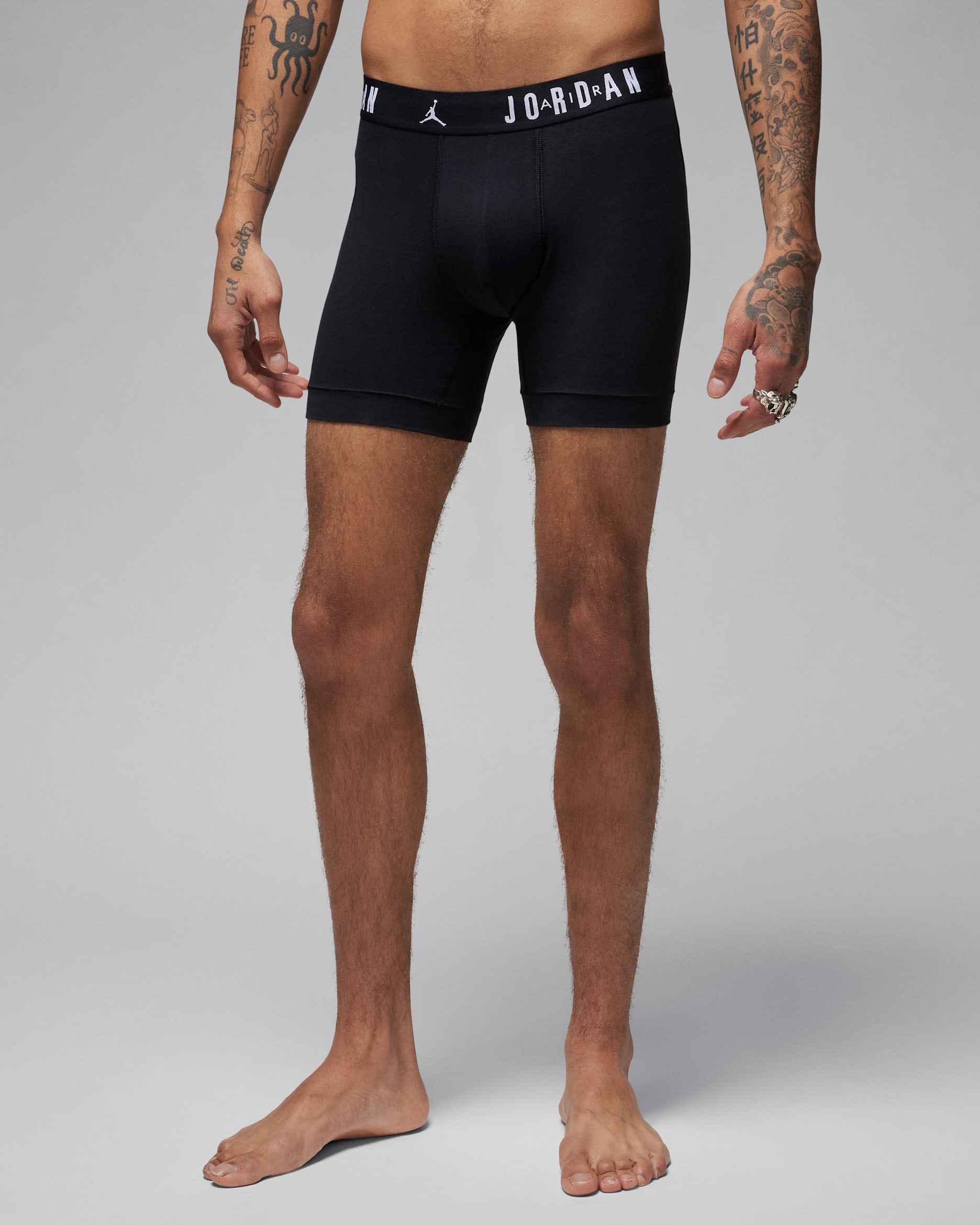 Jordan Men's Flight Cotton Core Boxer Briefs (3-Pack) - Black