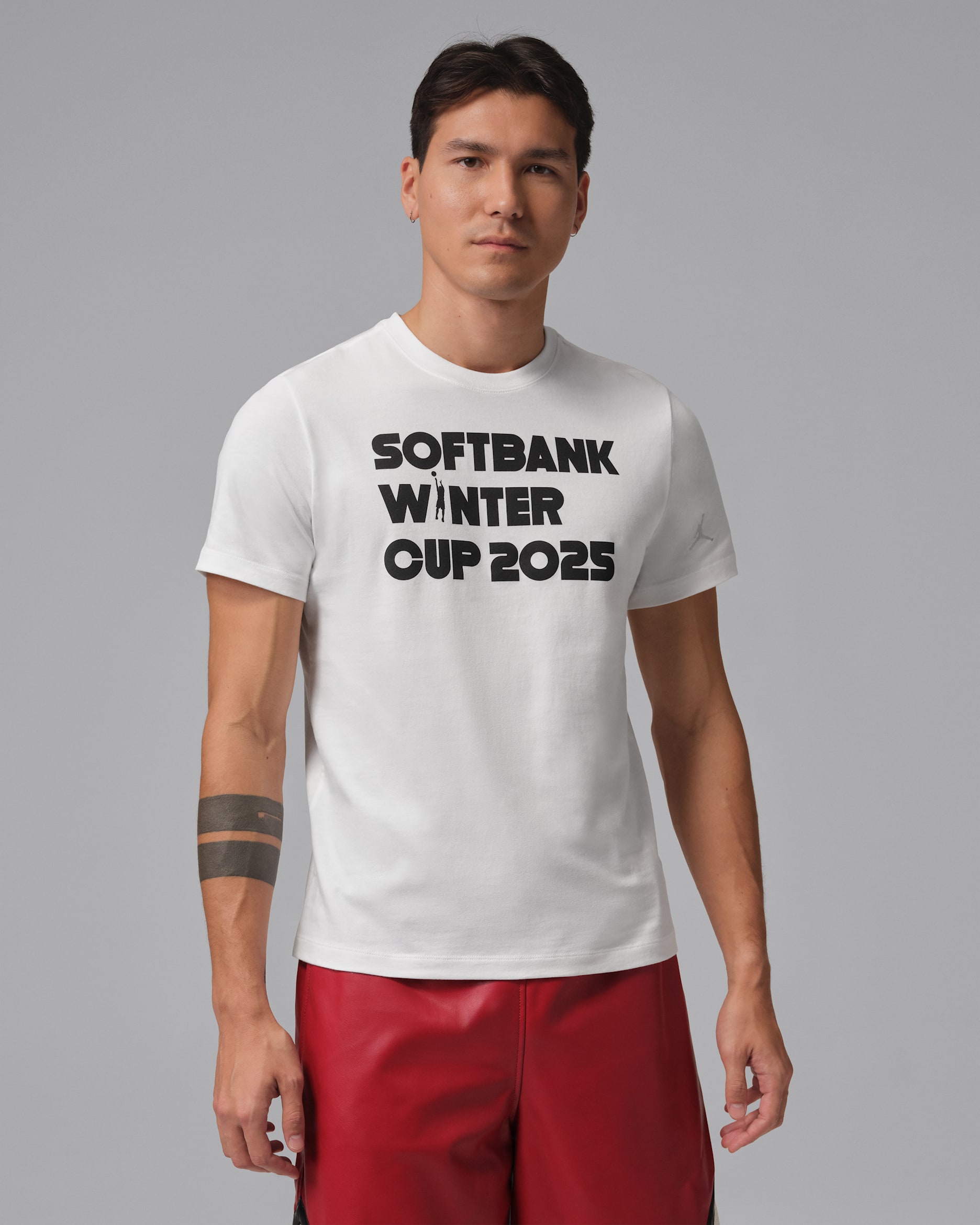 ジョーダン ソフトバンク ウィンターカップ 2025 メンズ Tシャツ - ホワイト