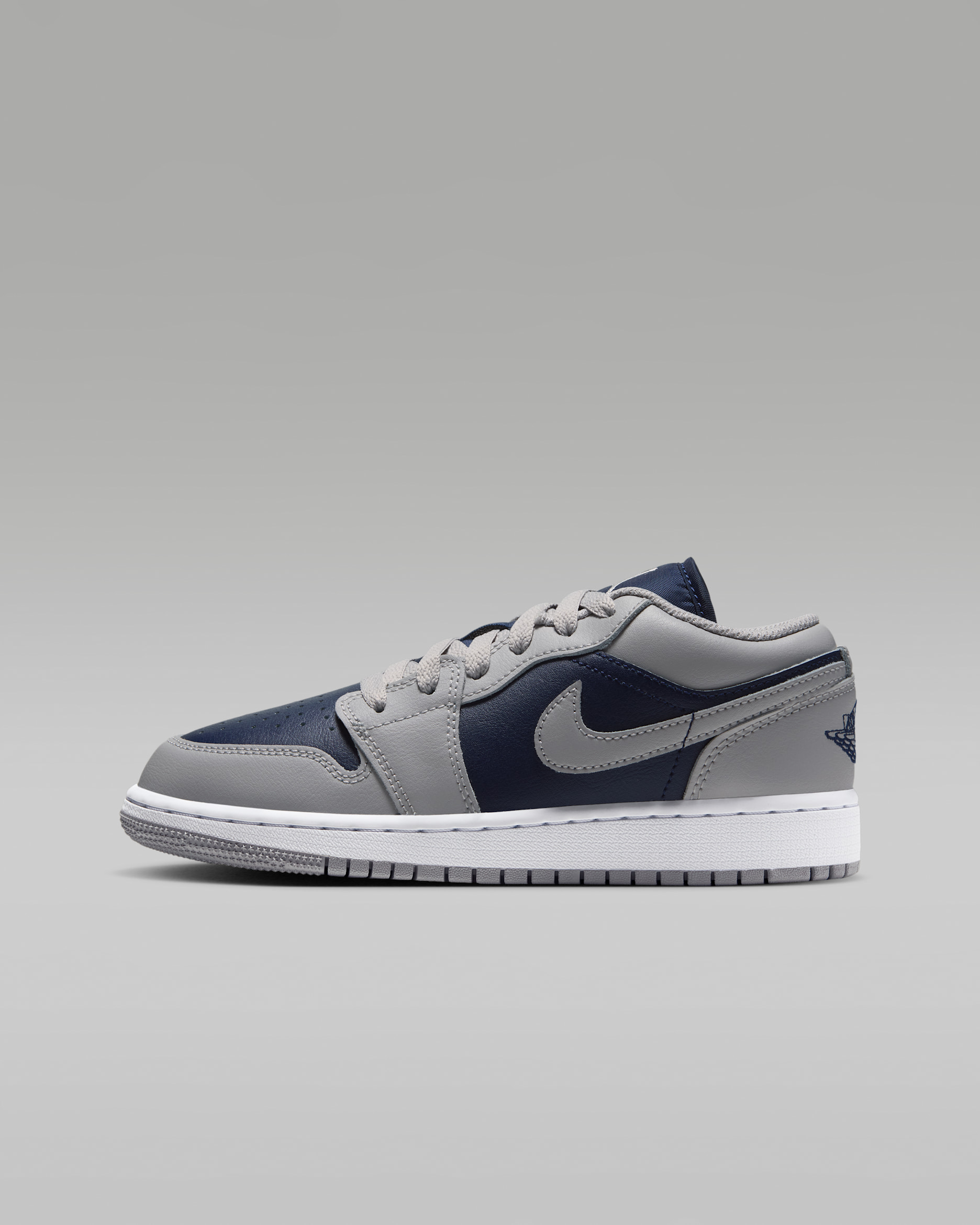 Air Jordan 1 Low kinderschoenen - Tech Grey/Wit/College Navy