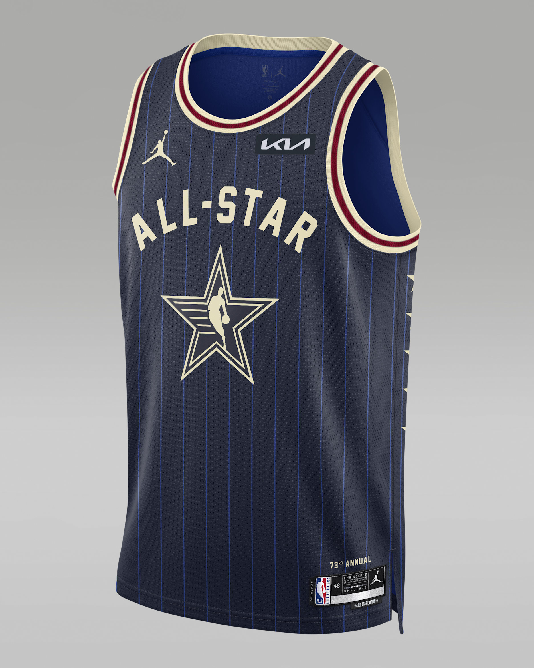 Jersey Jordan Dri-FIT Swingman de la NBA Jaylen Brown 2024 NBA All-Star Weekend Essential - Azul marino universitario