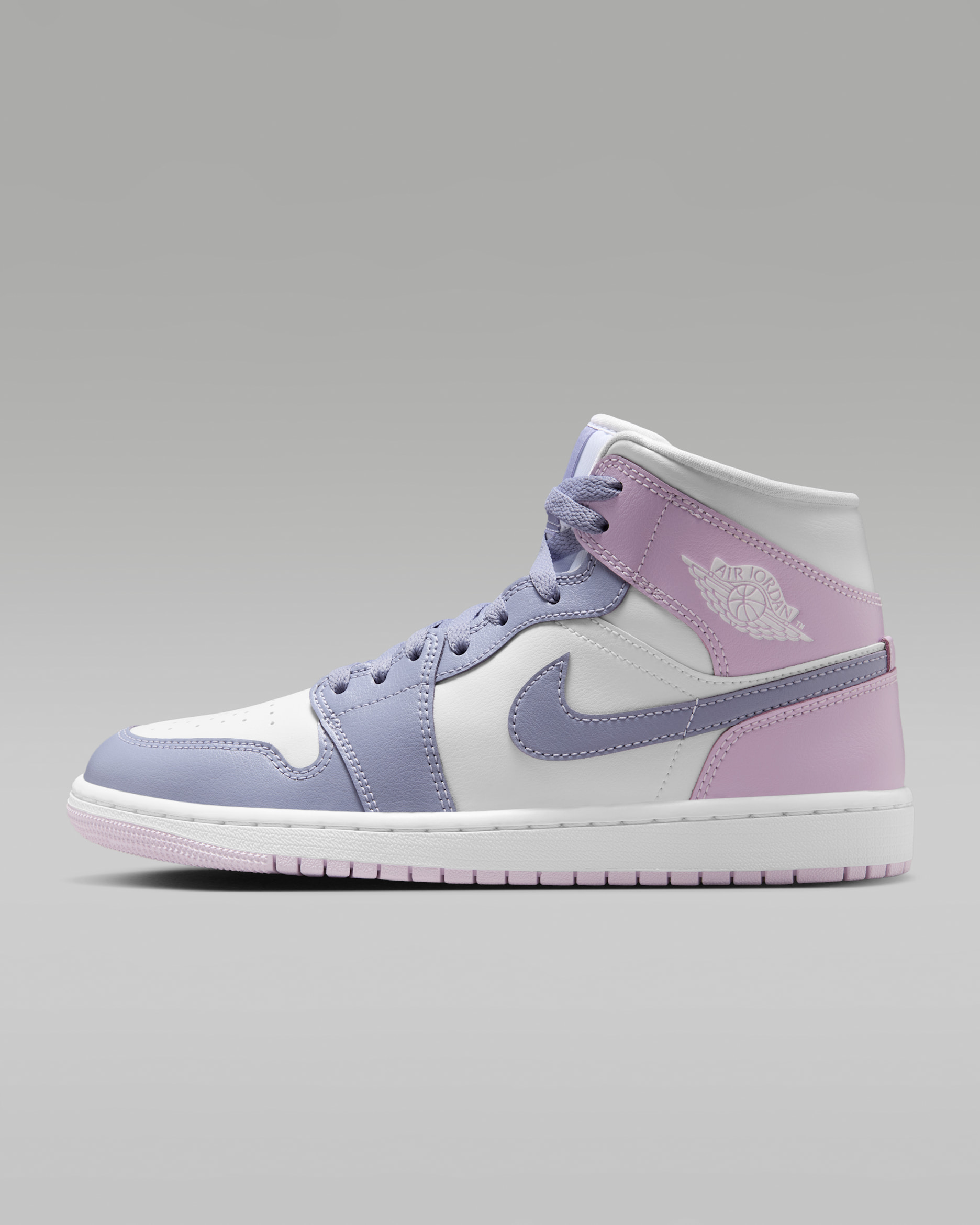 Air Jordan 1 Mid Women's Shoes - Indigo Haze/White/Doll