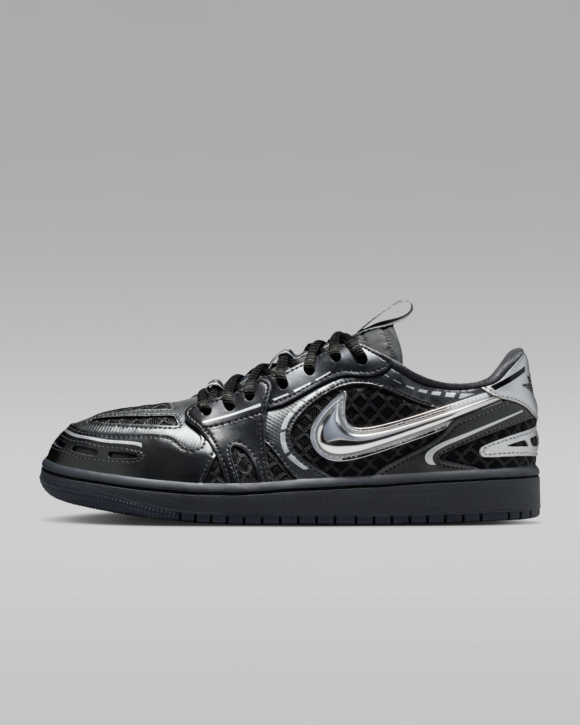 Air Jordan 1 Low Method of Make női cipő - Fekete/Fehér/Anthracite/Metallic Silver