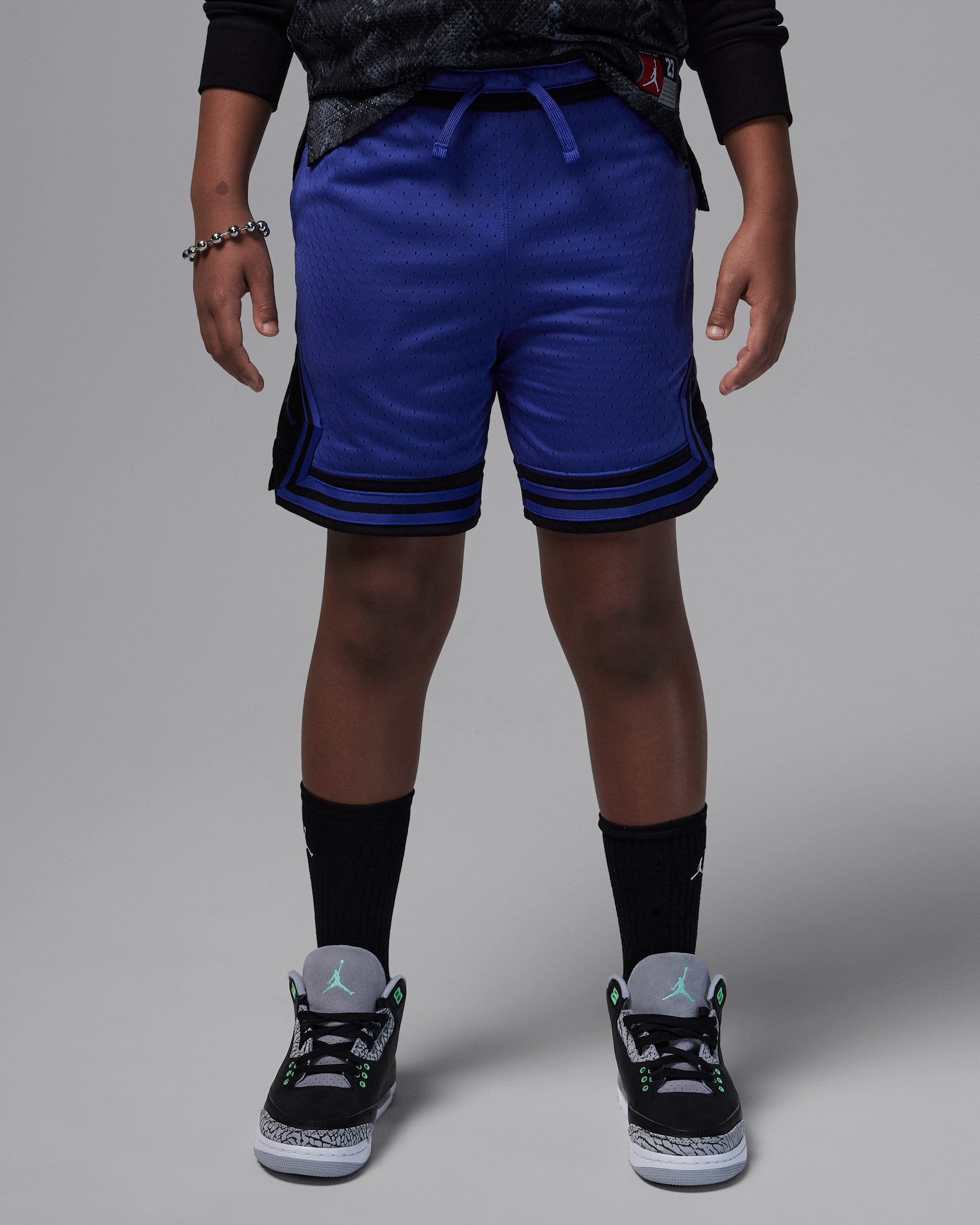 Jordan Sport Big Kids' Dri-FIT Diamond Shorts - Purple Comet