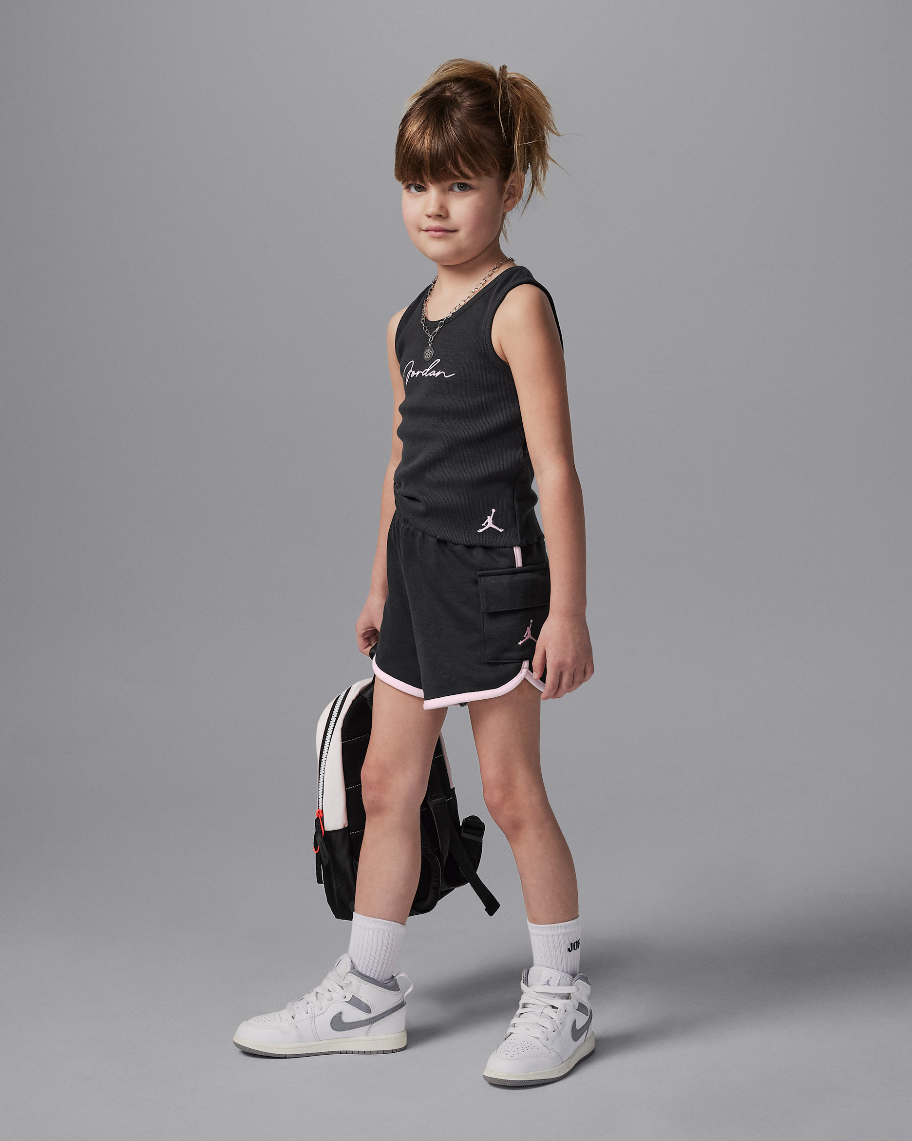 Jordan Little Kids' "Hidden In Plain Sight" Tank - Off Noir