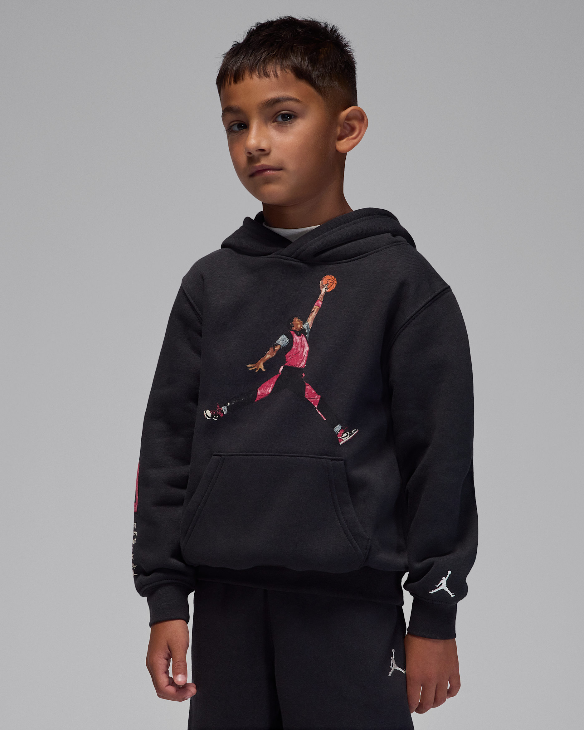 Sudadera con gorro sin cierre Sketch para niños talla pequeña Jordan - Sombrío apagado