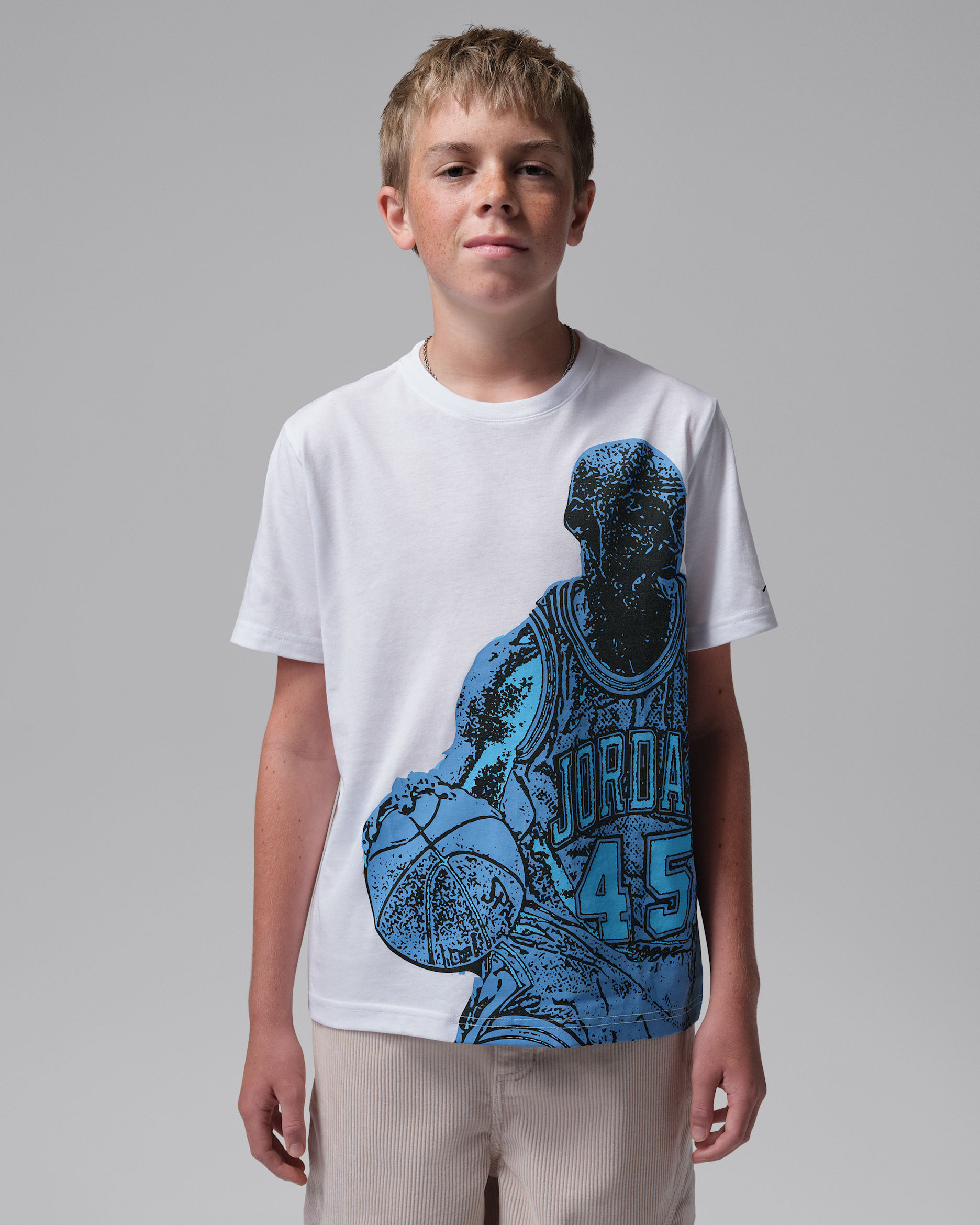 Jordan Big Kids' 45 Drive T-Shirt - White