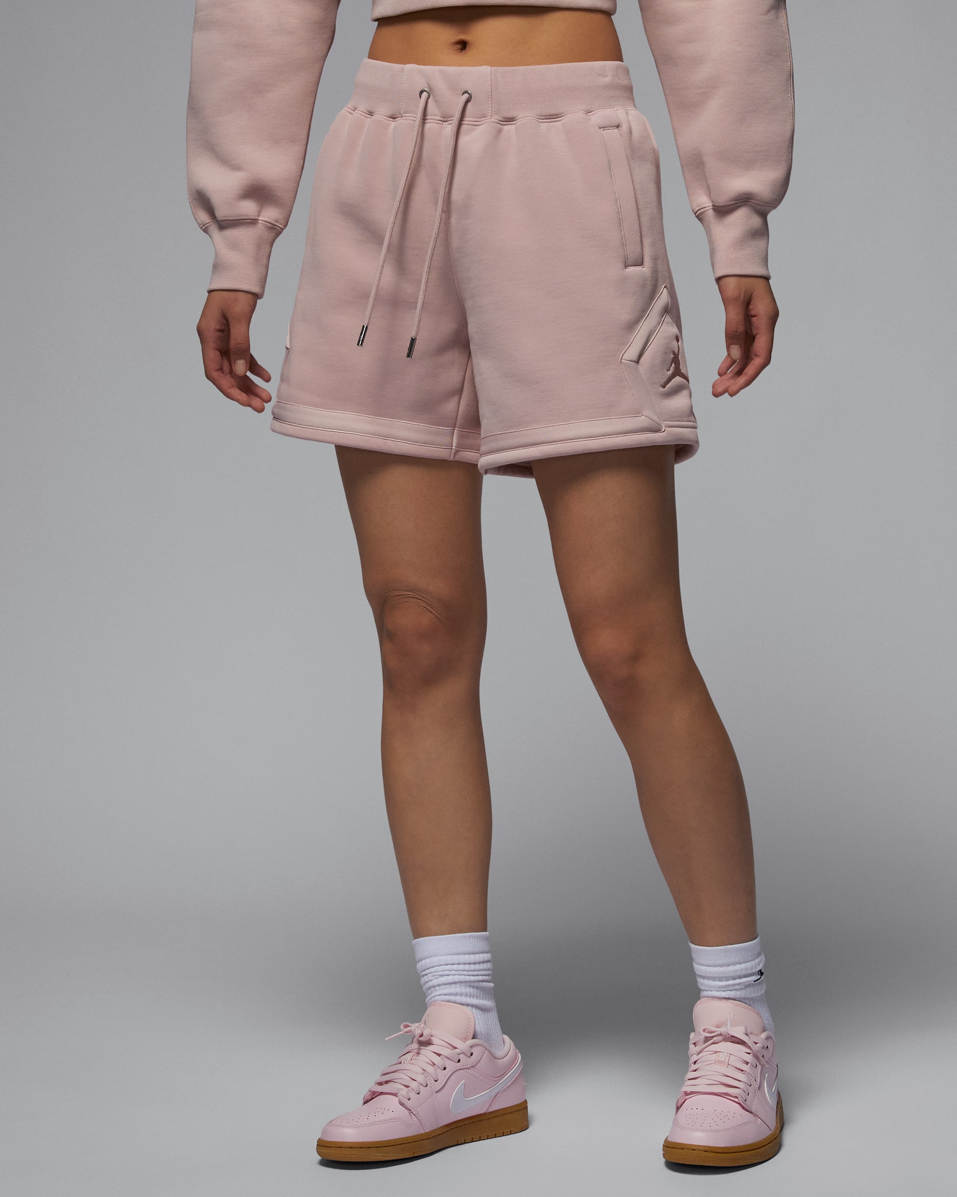 Jordan Flight Fleece Women's Diamond Shorts - Pink Oxford