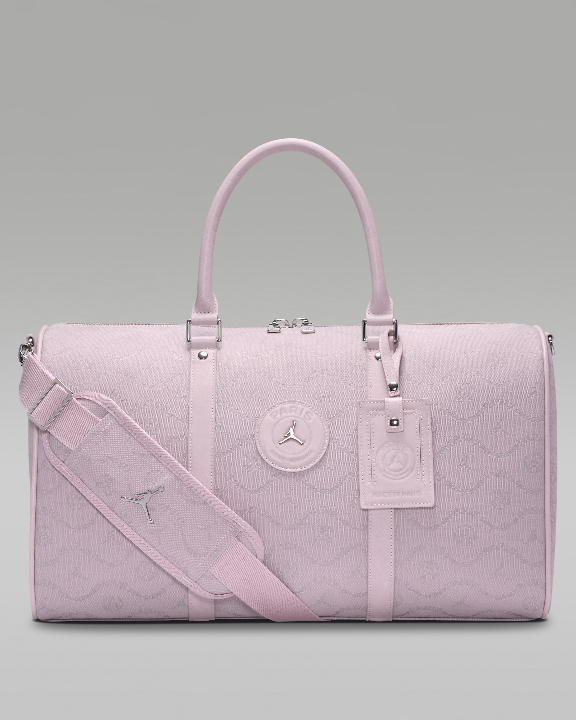 Jordan Paris Saint-Germain sporttas met monogram (25 liter) - Particle Rose