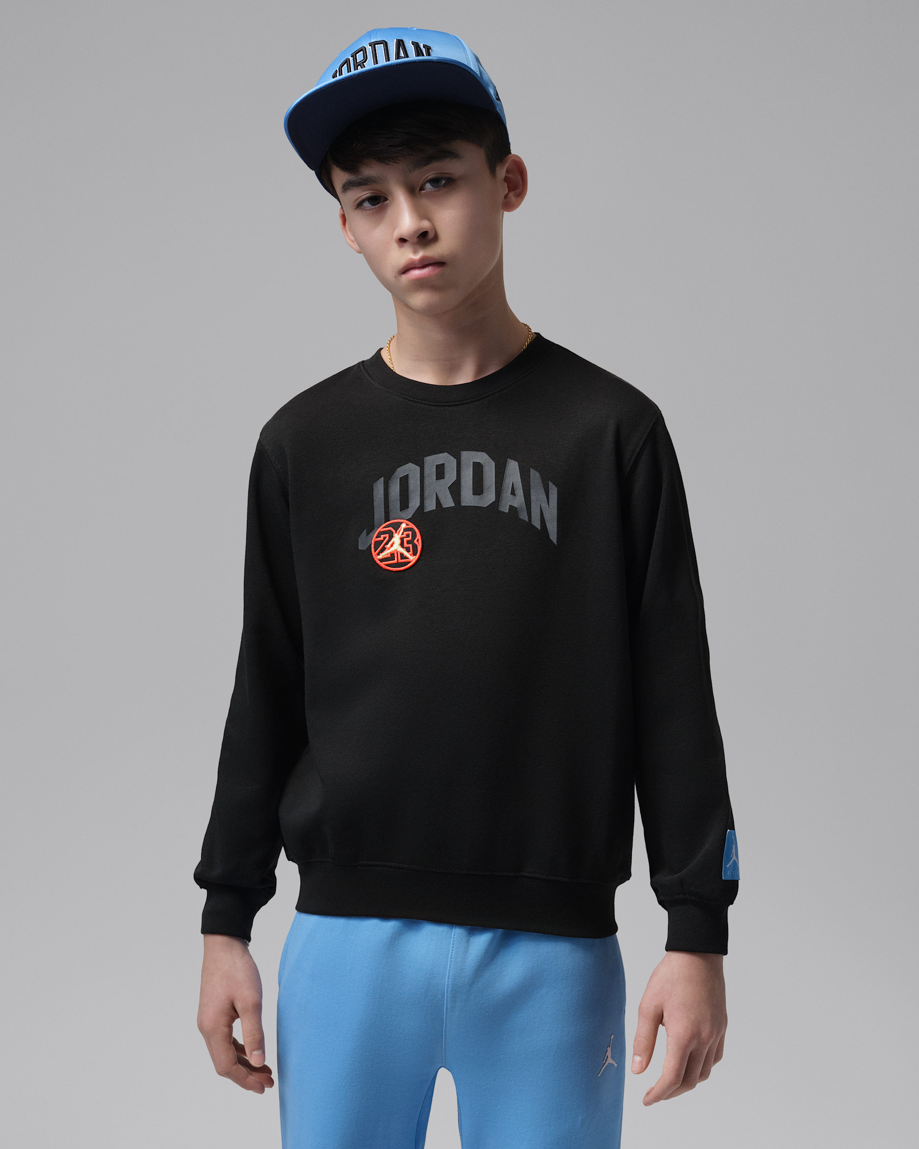 조던 주니어 다이너스티 프렌치 테리 크루 - 블랙