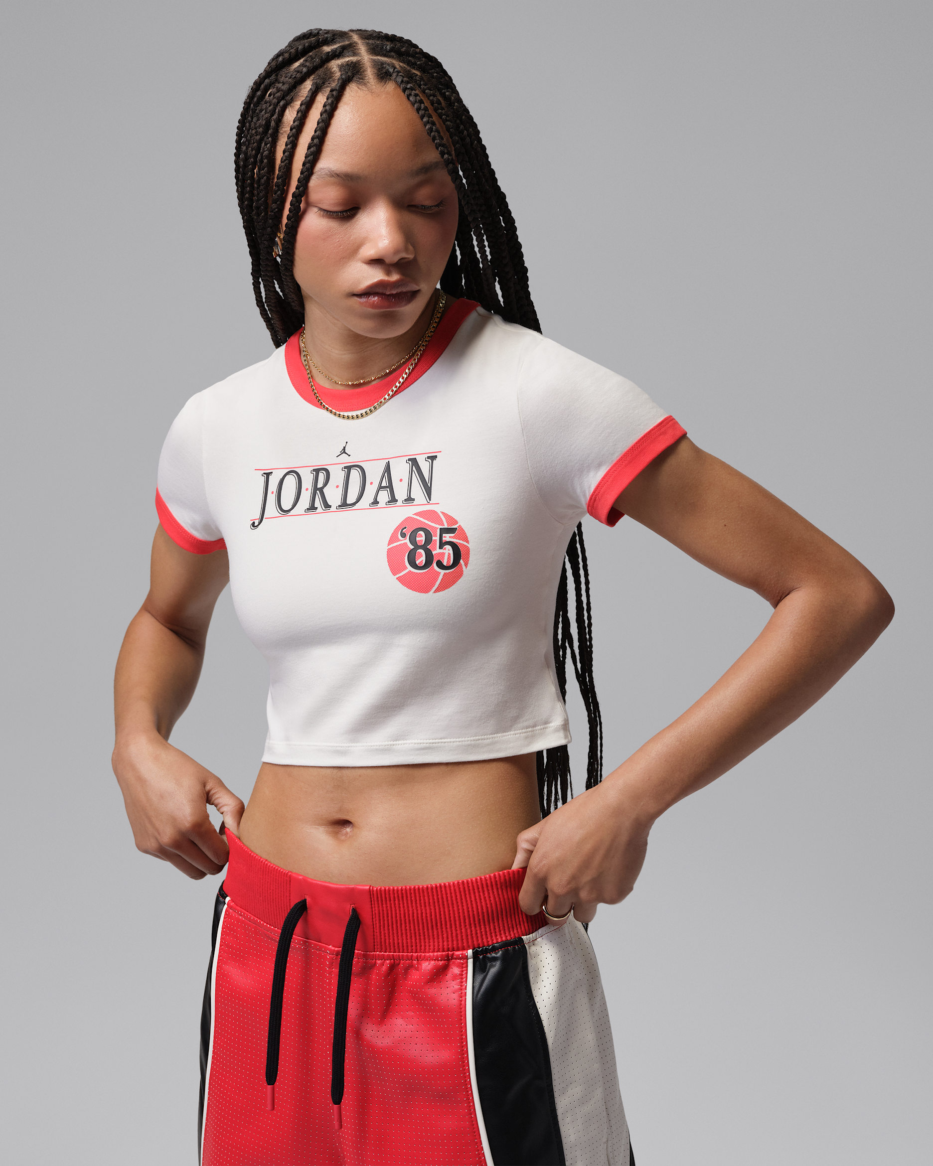 Jordan Ringer t-shirt för kvinnor - Sail/Track Red