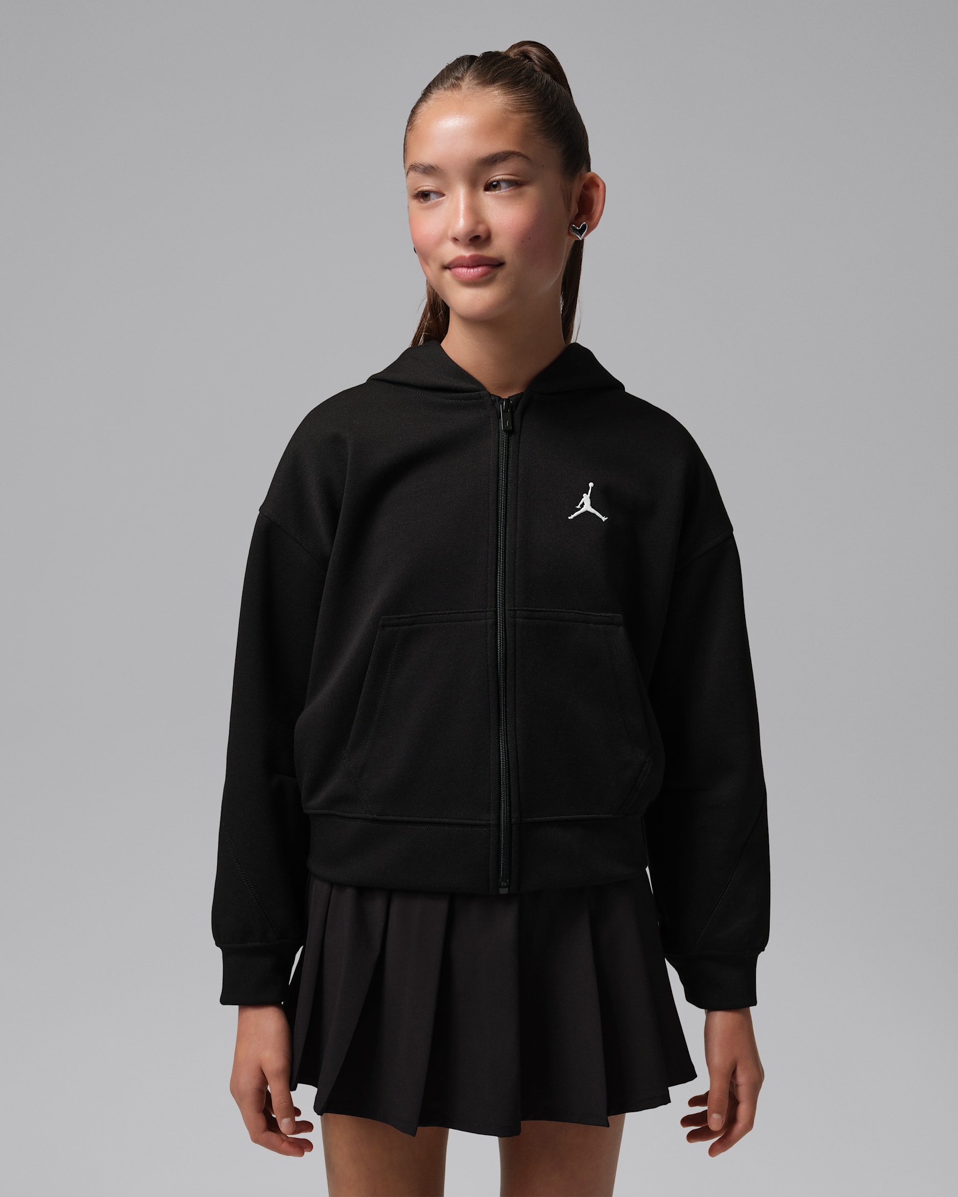 Jordan Dri-FIT Perform Sport-Kapuzenjacke (ältere Kinder) - Schwarz
