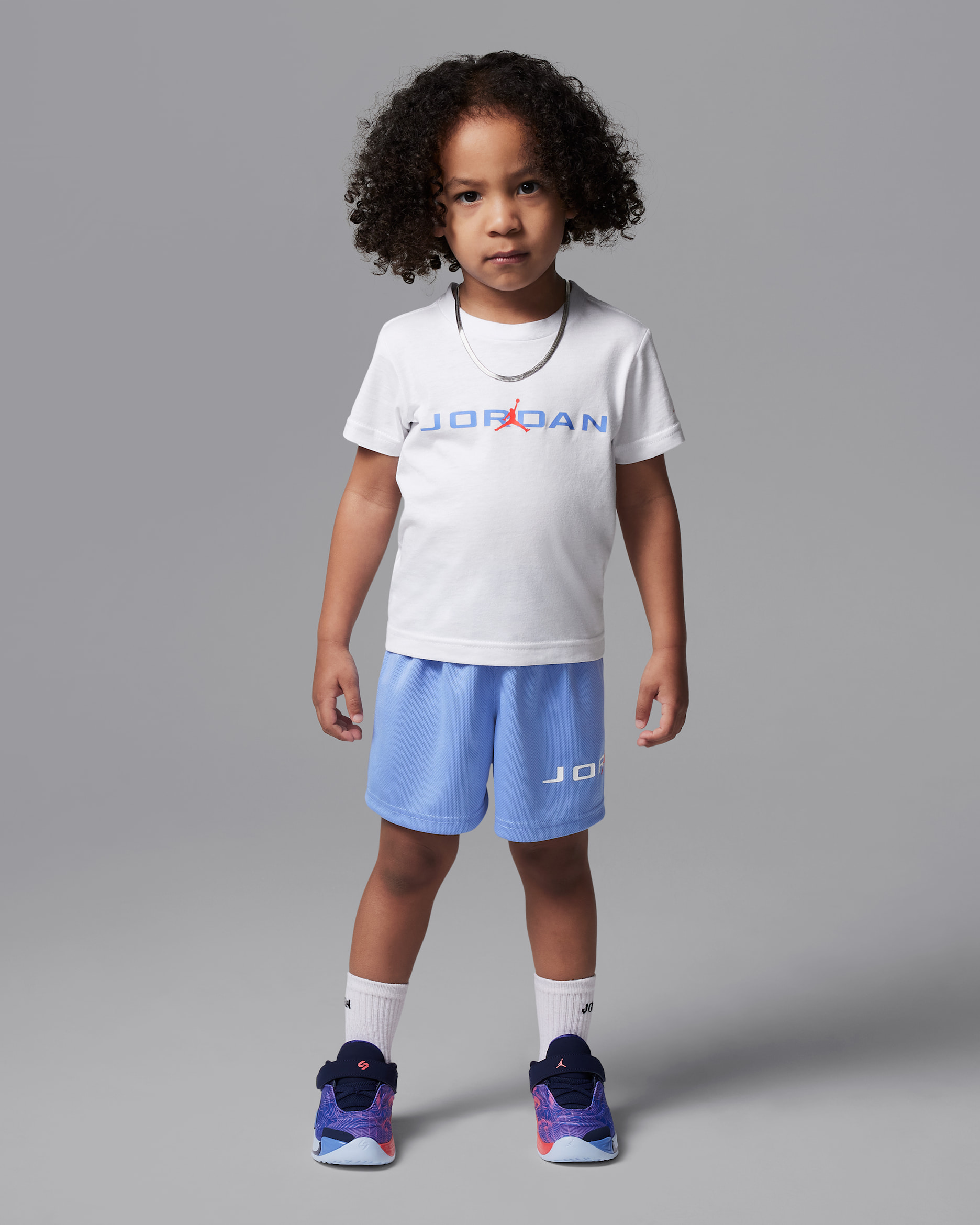 Jordan Toddler Baseline 2-Piece Mesh Shorts Set - Royal Pulse