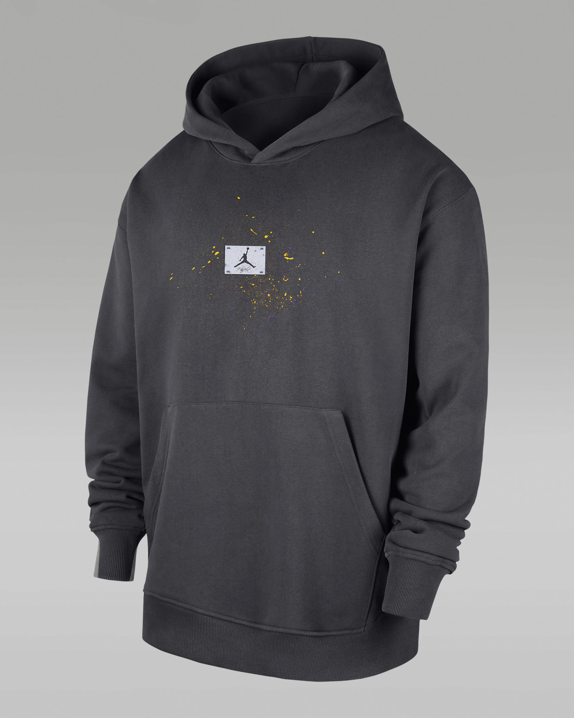 Los Angeles Lakers Jordan Basketball Flight Fleece-Hoodie für Herren - Anthracite/Field Purple