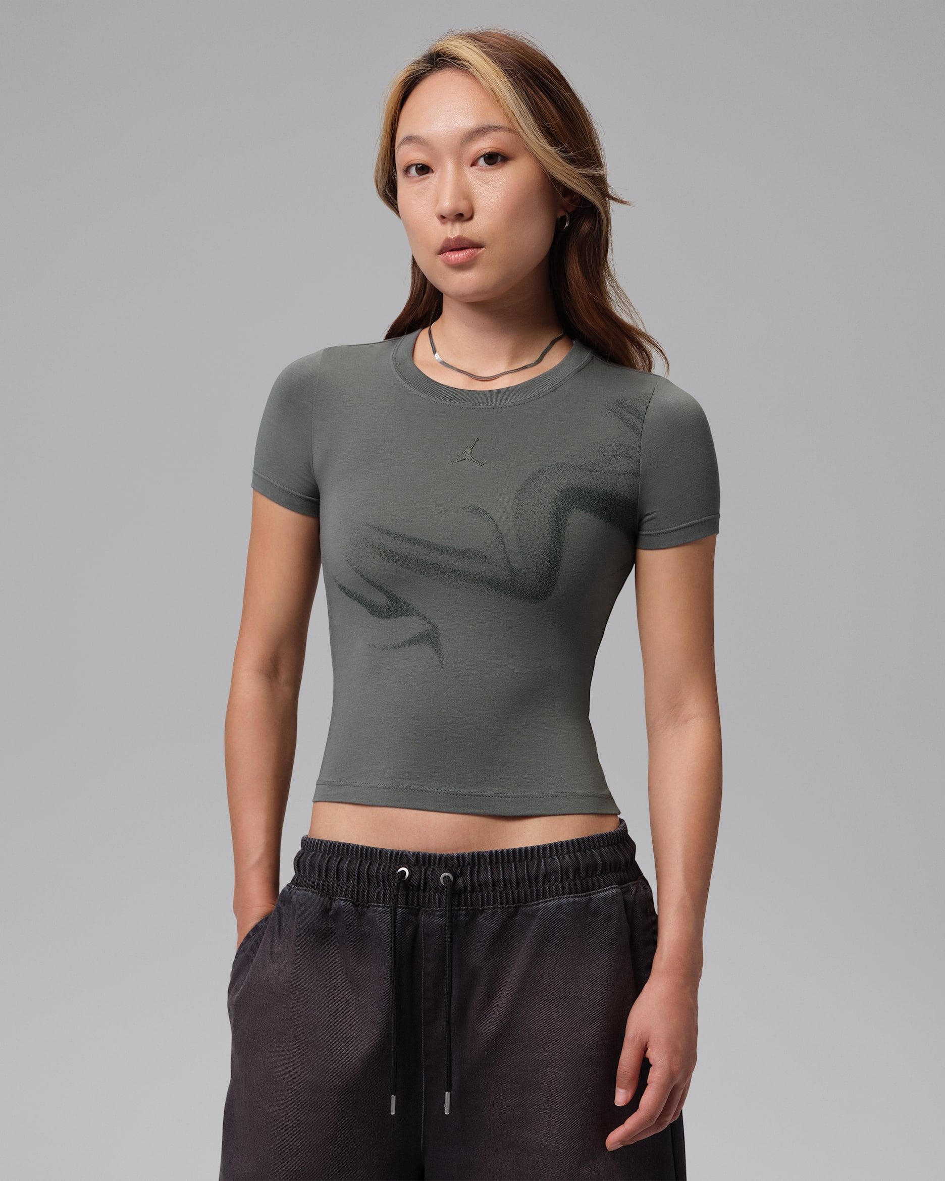 조던 여성 티셔츠 - 아이언 그레이