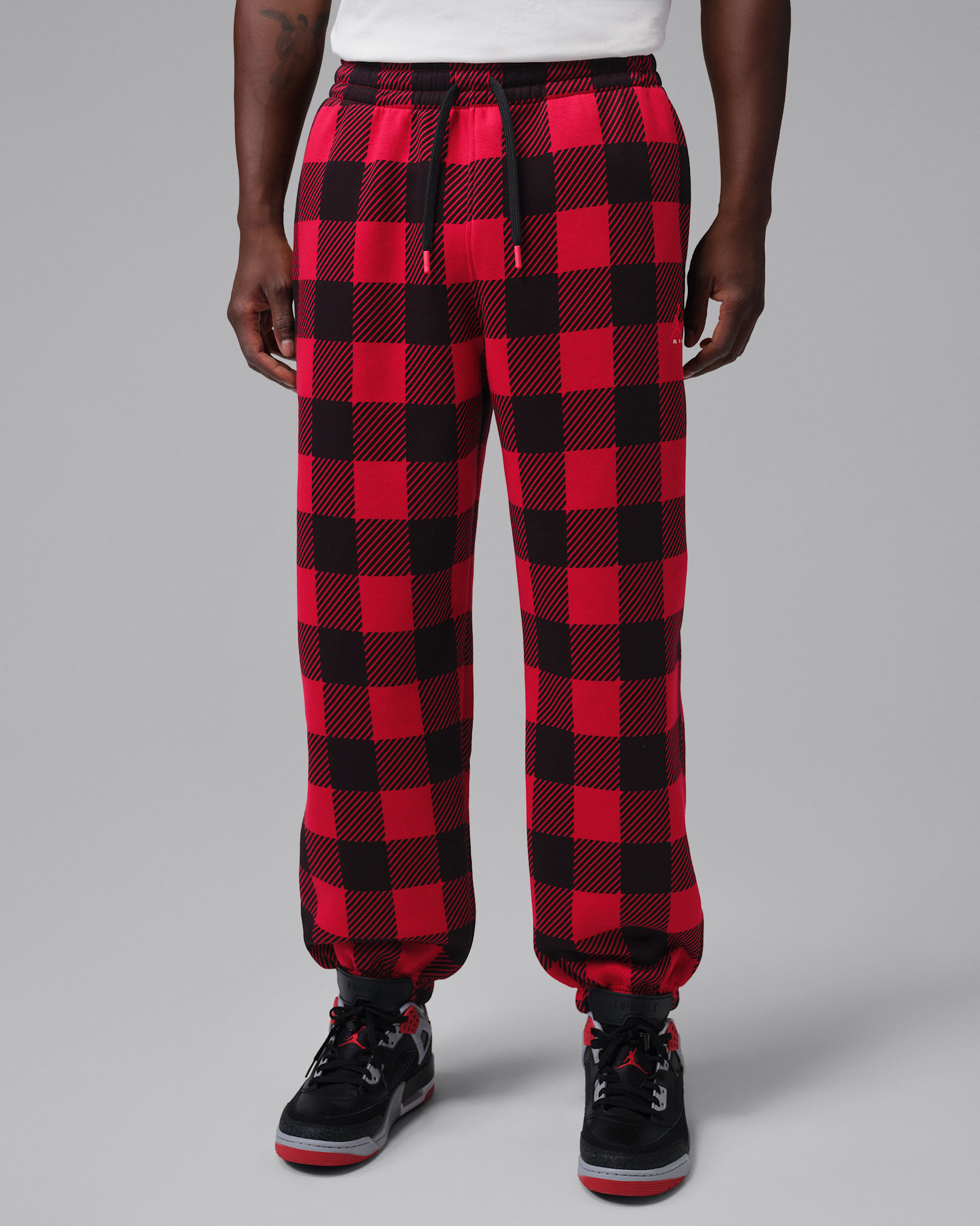 Jordan Brooklyn Men's Brushed Fleece Cuffed Pants - Gym Red/Sail