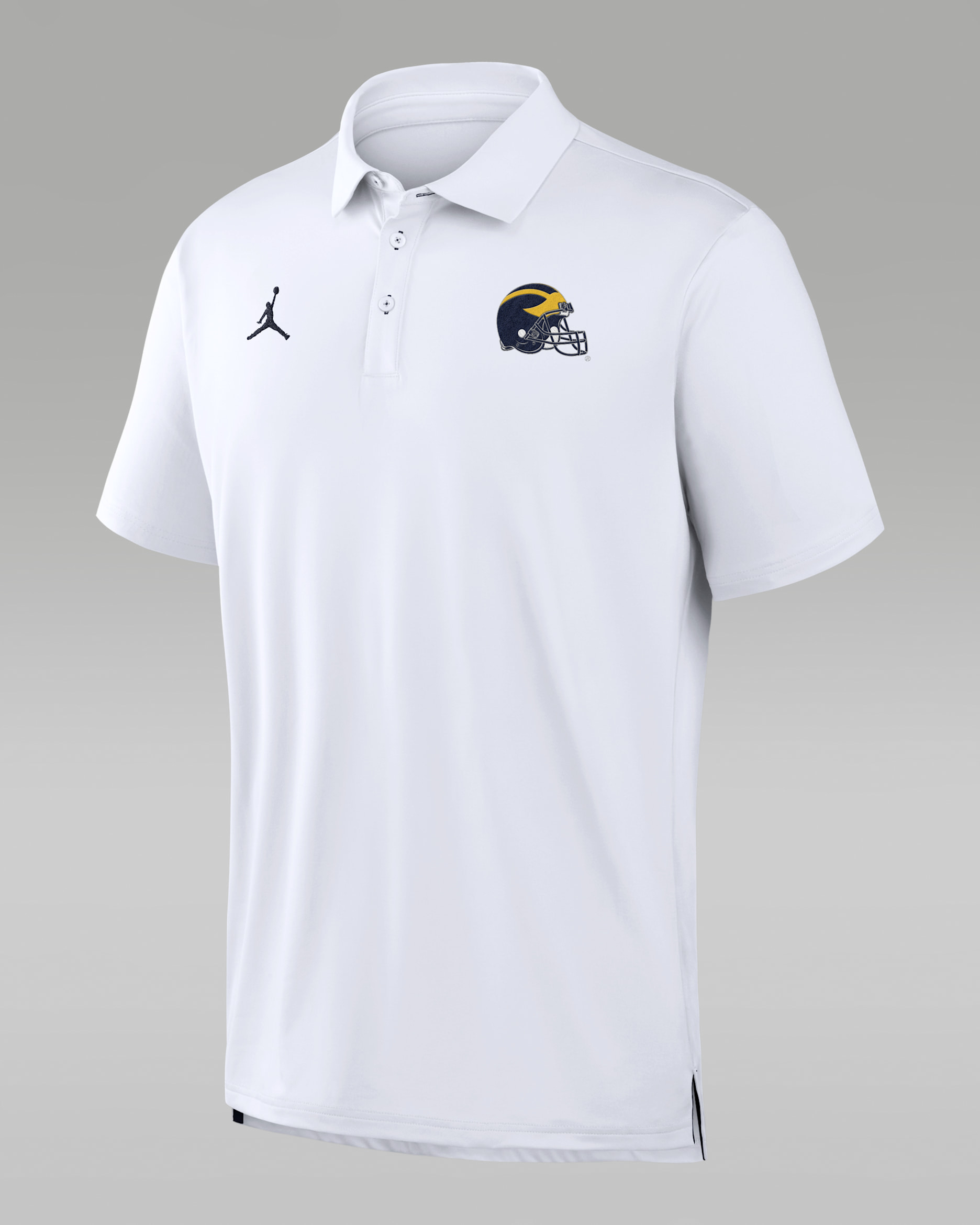 Michigan Tour Men's Jordan Brand Dri-FIT College Polo - White/College Navy