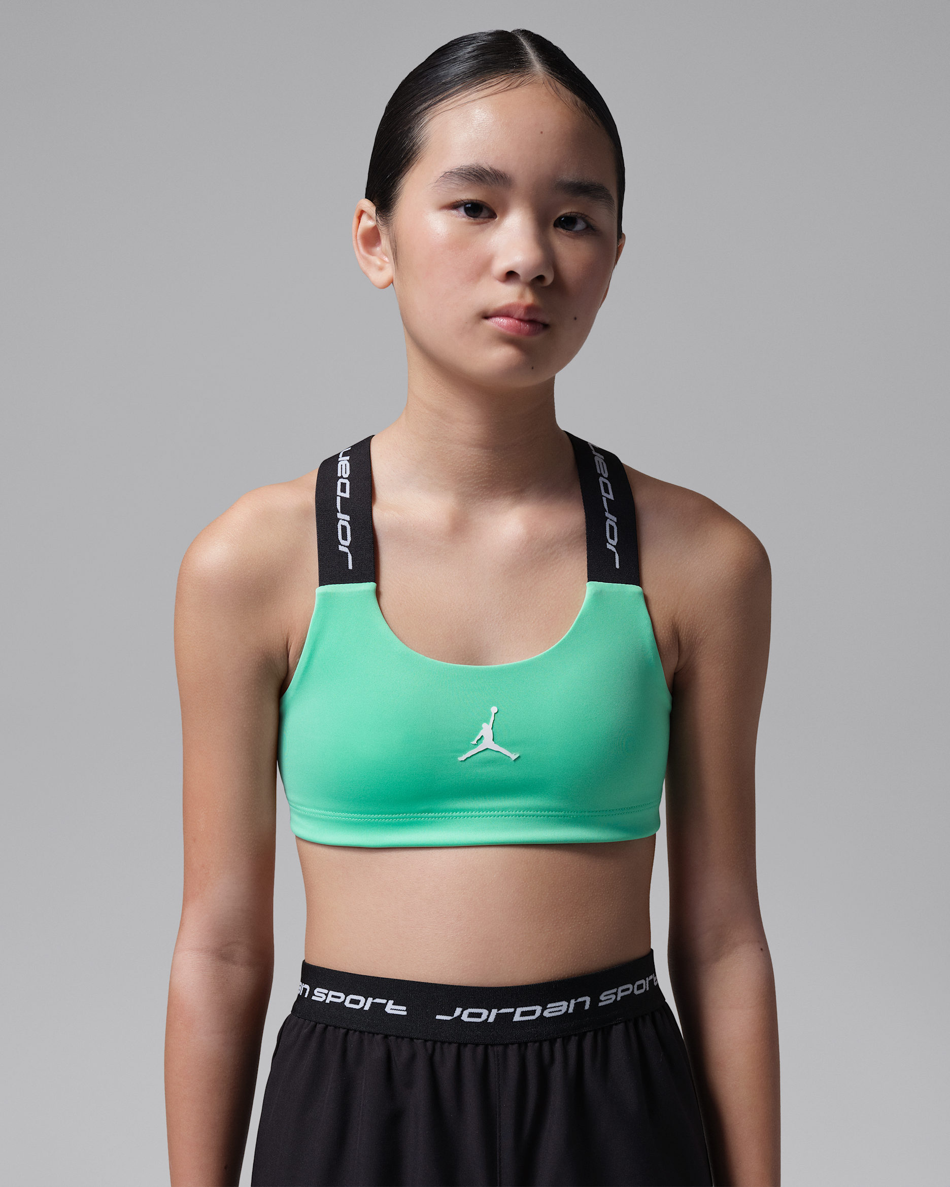 Jordan Big Kids' Dri-FIT Sports Bra - Green Glow