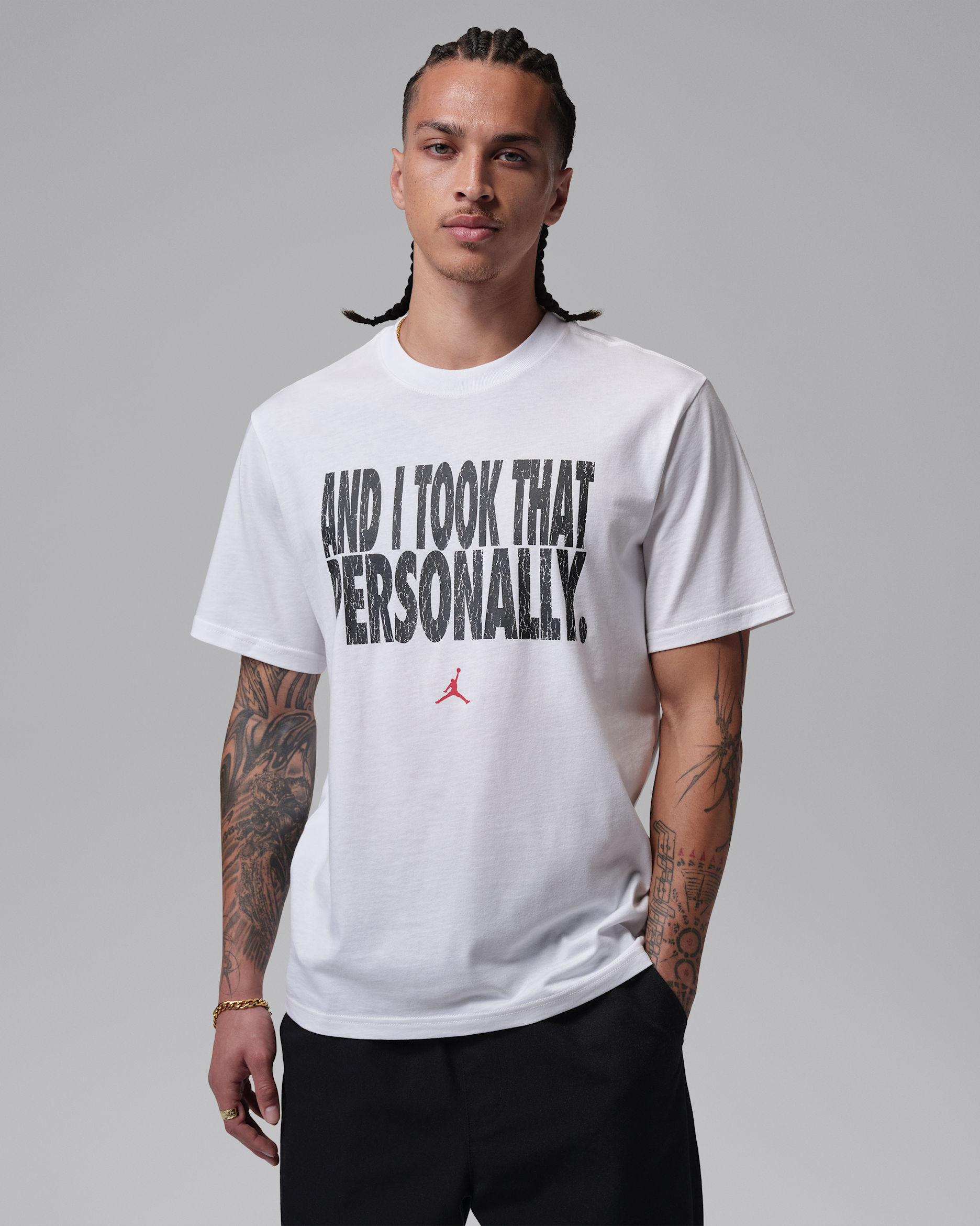 Jordan Sport Men's Dri-FIT T-Shirt - White/Black/University Red