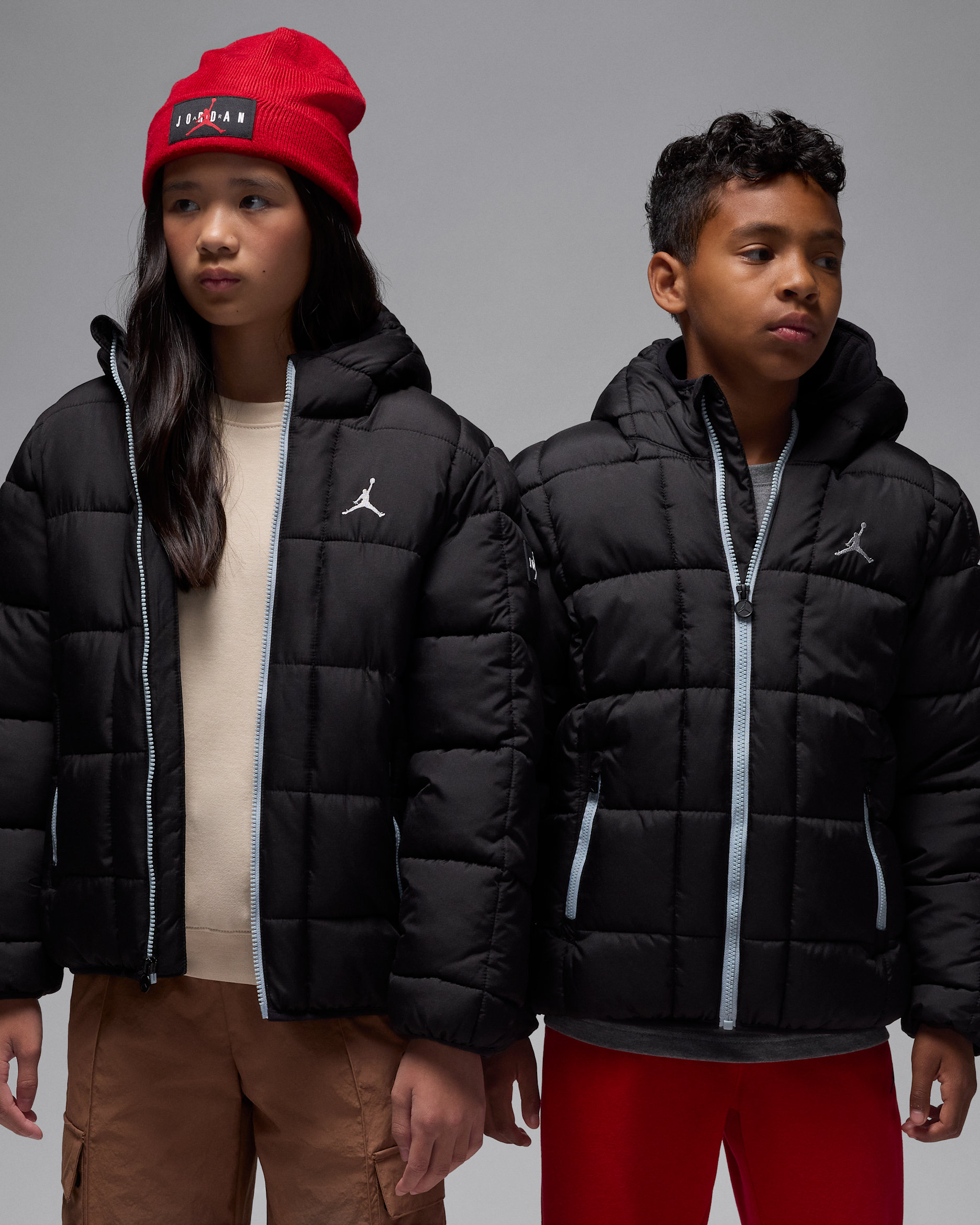 Jordan Big Kids' Essential Midweight Puffer - Black