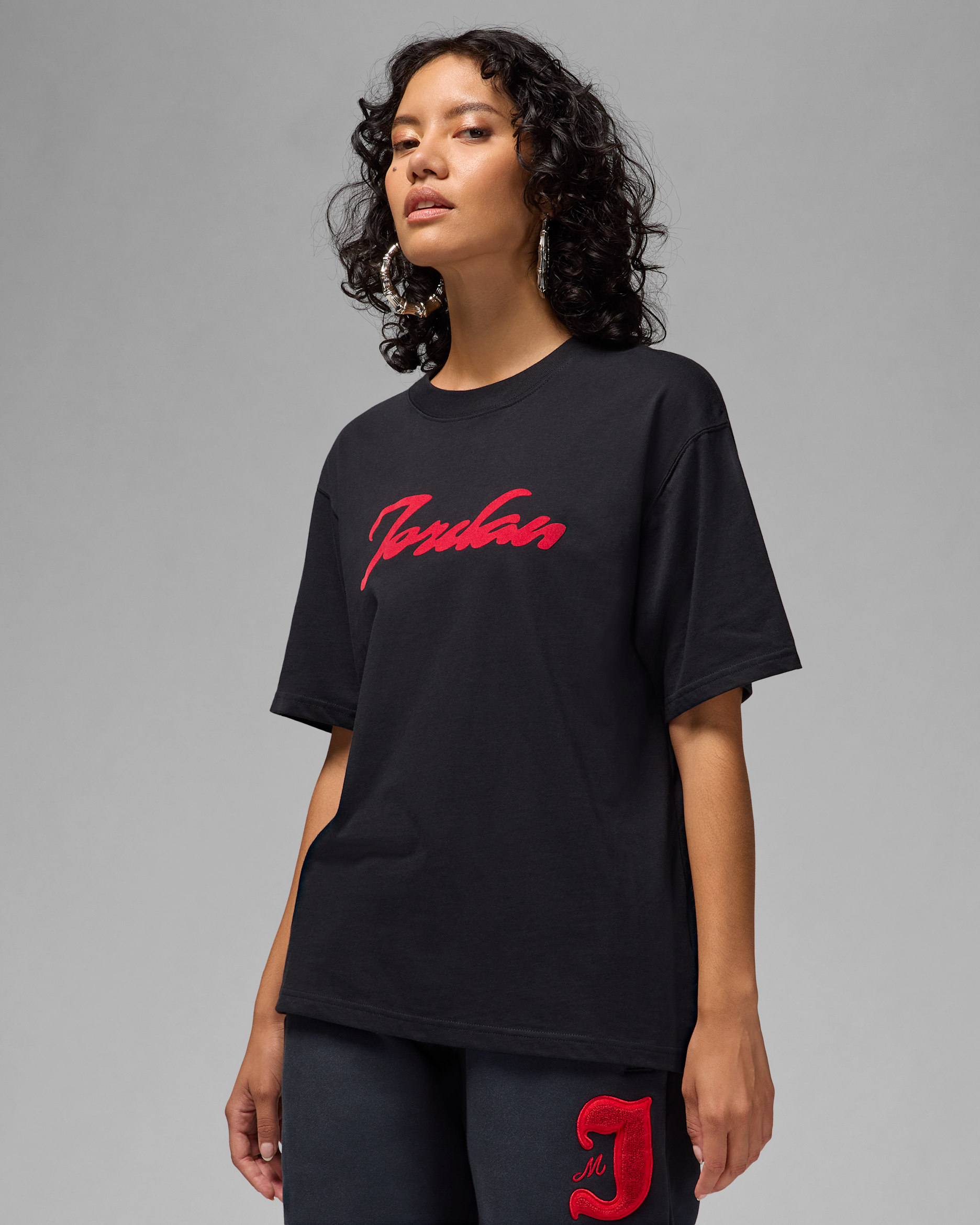 Jordan Women's Graphic T-Shirt - Black/Gym Red