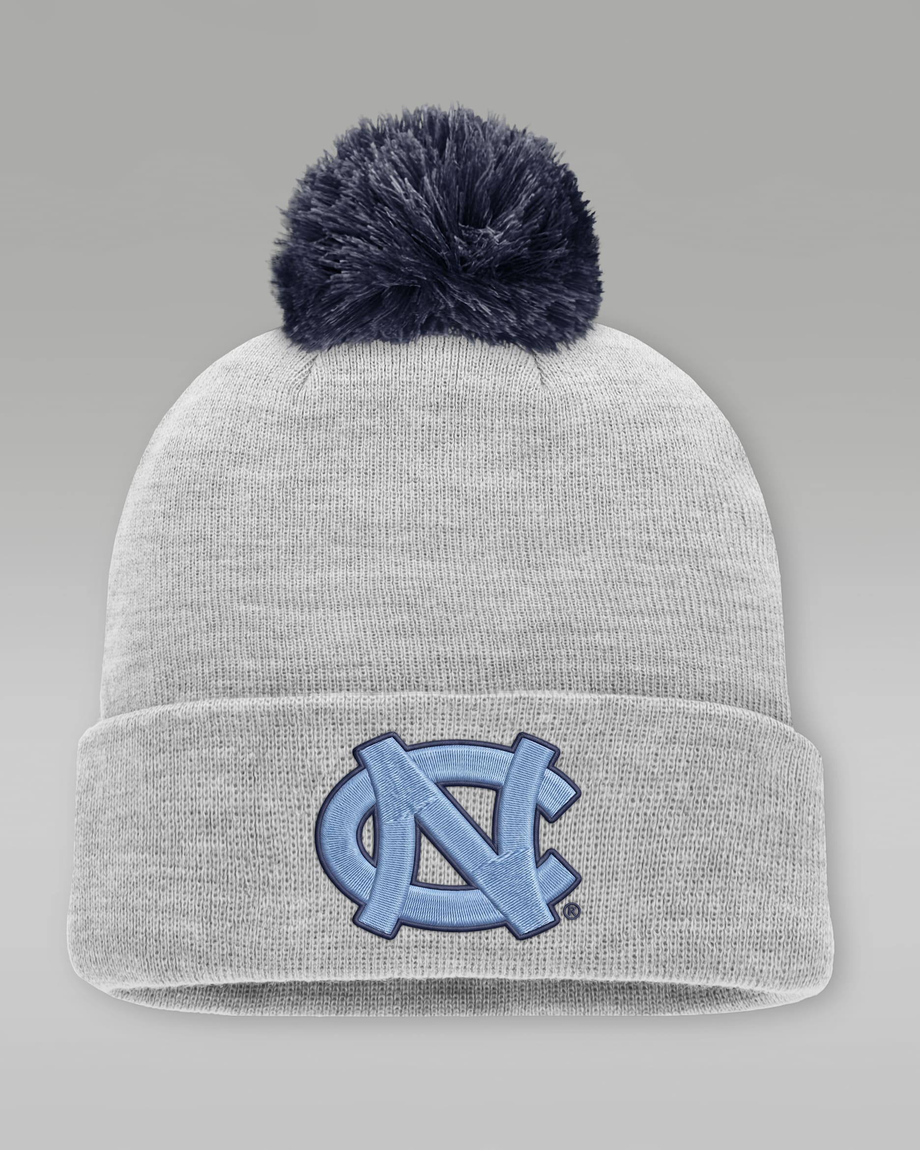 North Carolina Peak Men's Jordan Brand College Cuffed Beanie - Grey Heather