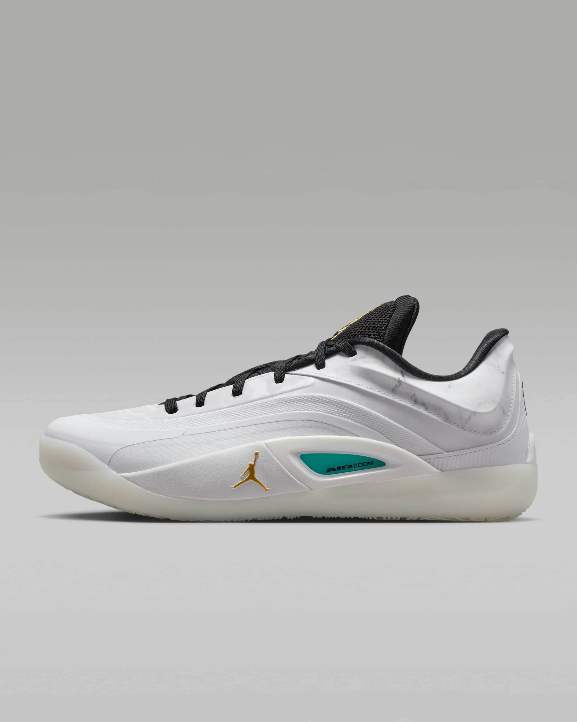 Tenis de básquetbol Zion 4 - Blanco/Negro/Hiperjade/Oro metalizado
