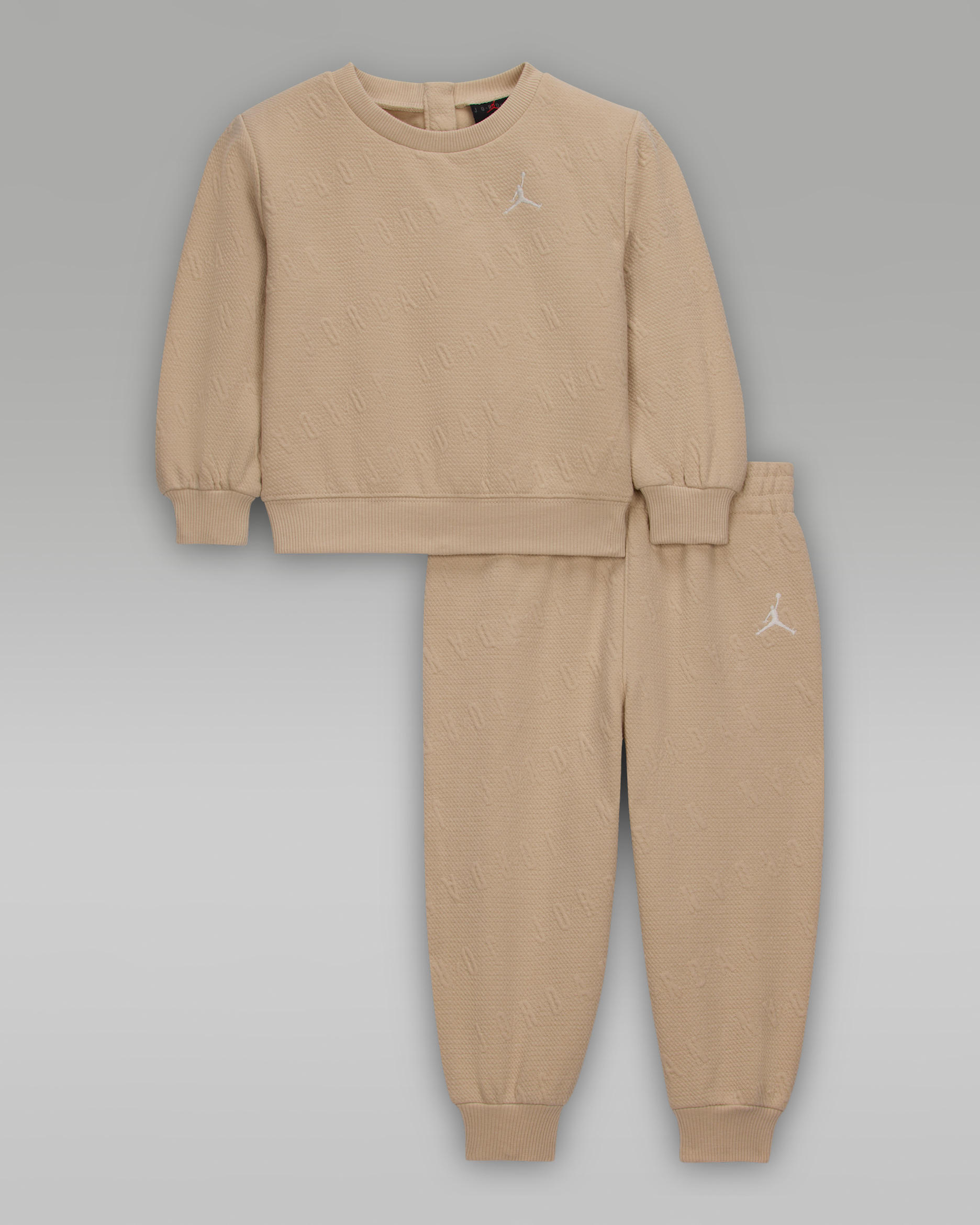 Jordan Baby (12-24M) 2-Piece Bubble Knit Crew Set - Brown