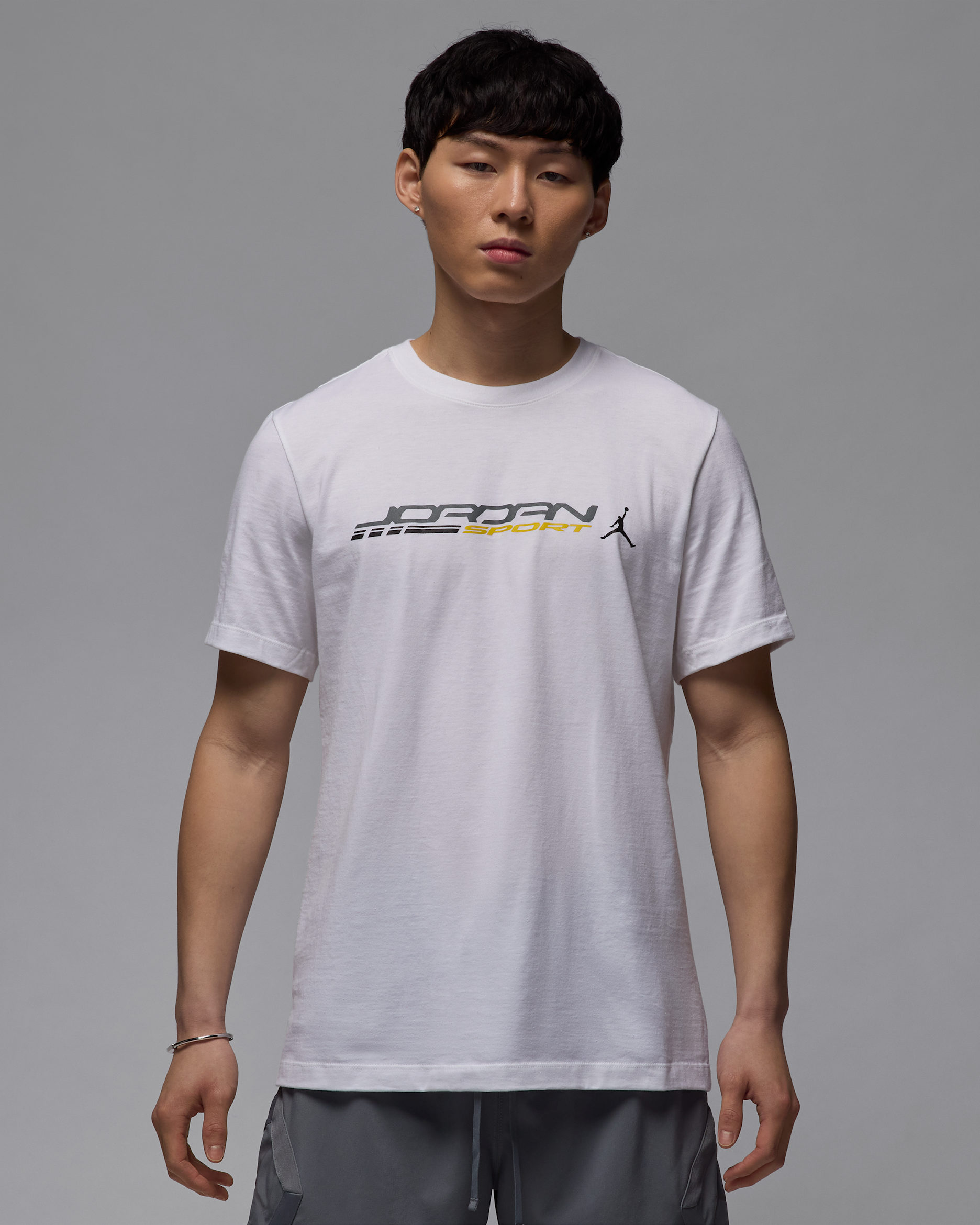 ジョーダン メンズ クルーネック Tシャツ - ホワイト/スモークグレー