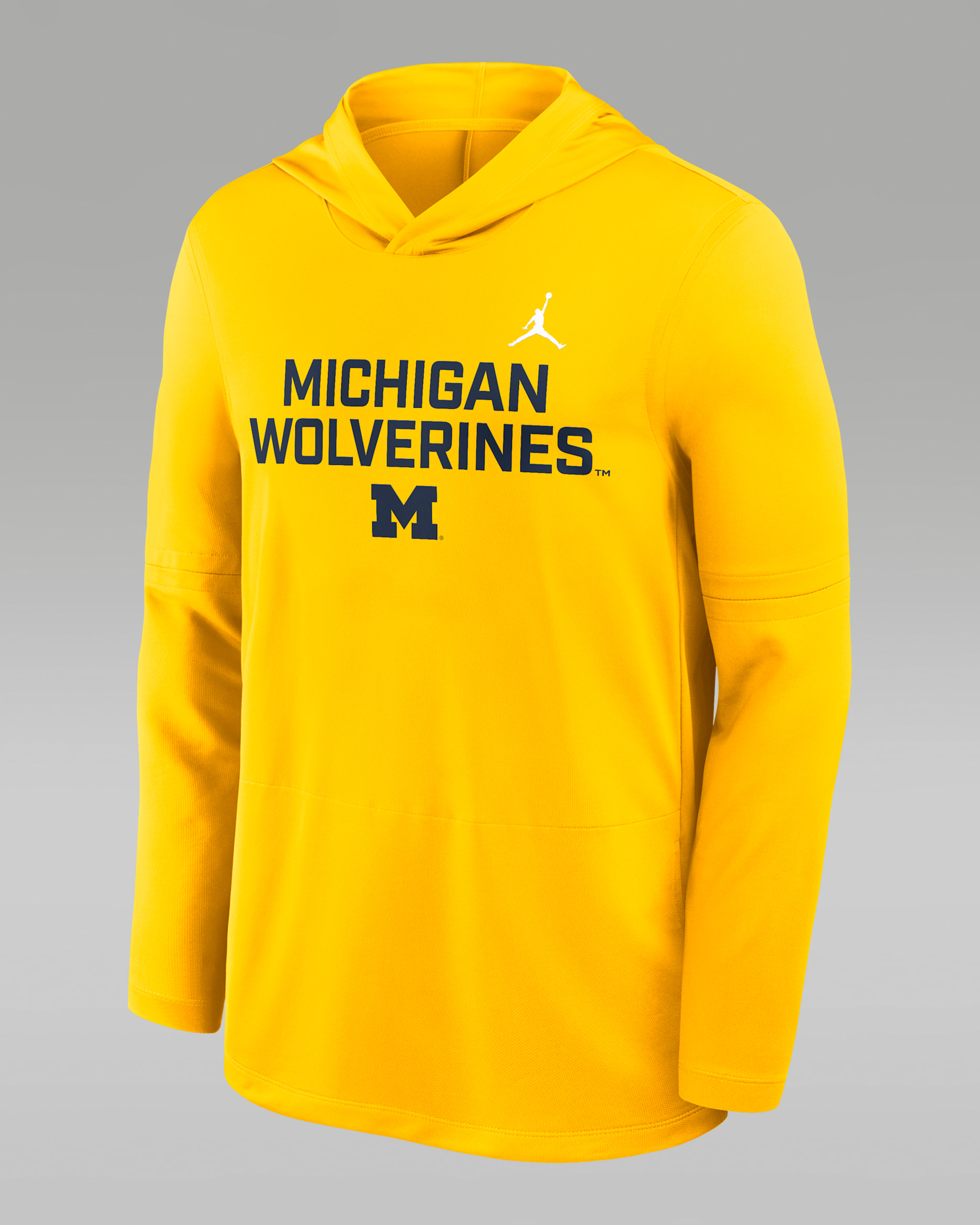 Michigan Sideline Men's Jordan Brand Dri-FIT College Long-Sleeve Hooded Top - Maize