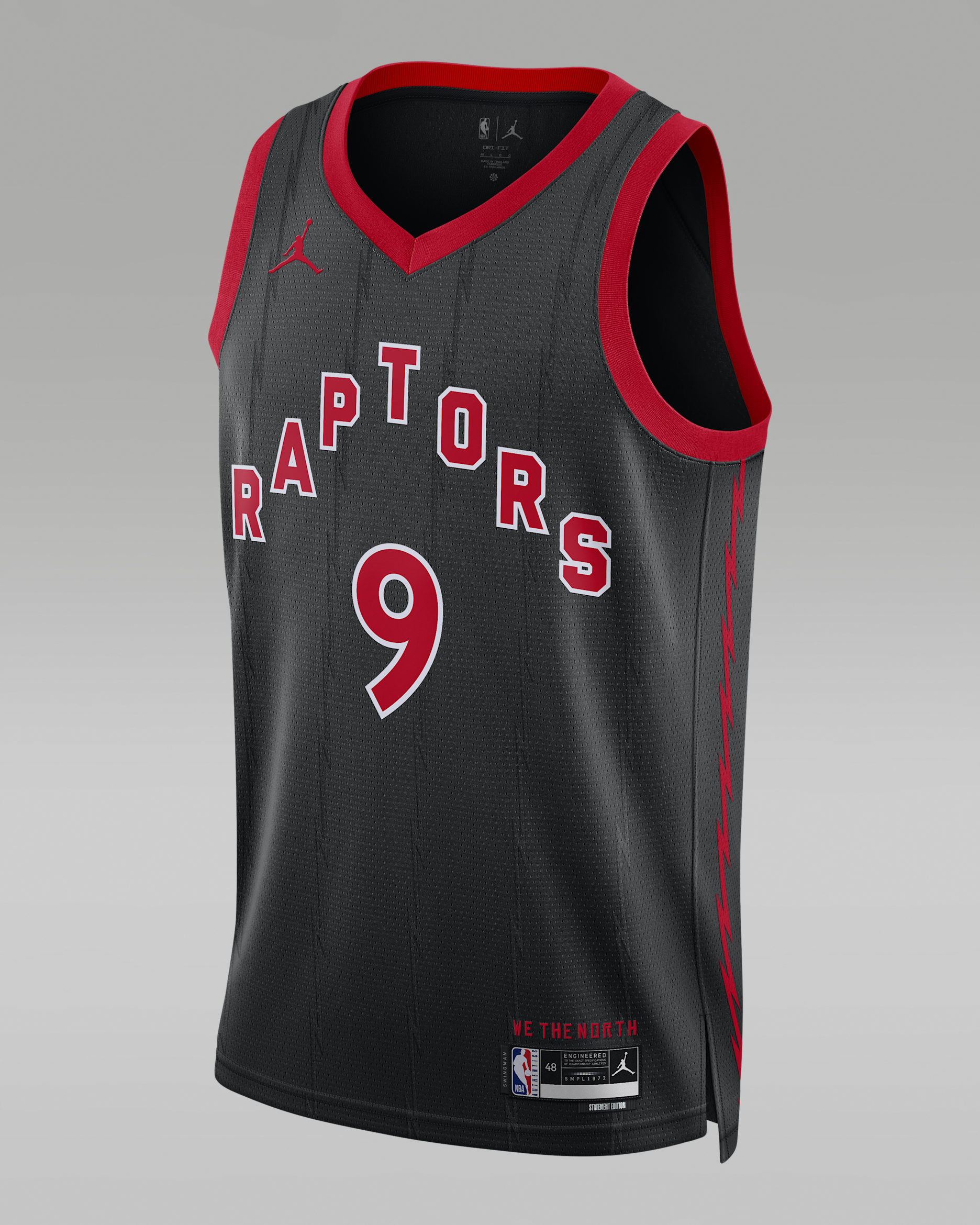 Maillot Jordan Dri-FIT NBA Swingman Toronto Raptors Statement Edition pour homme - Noir