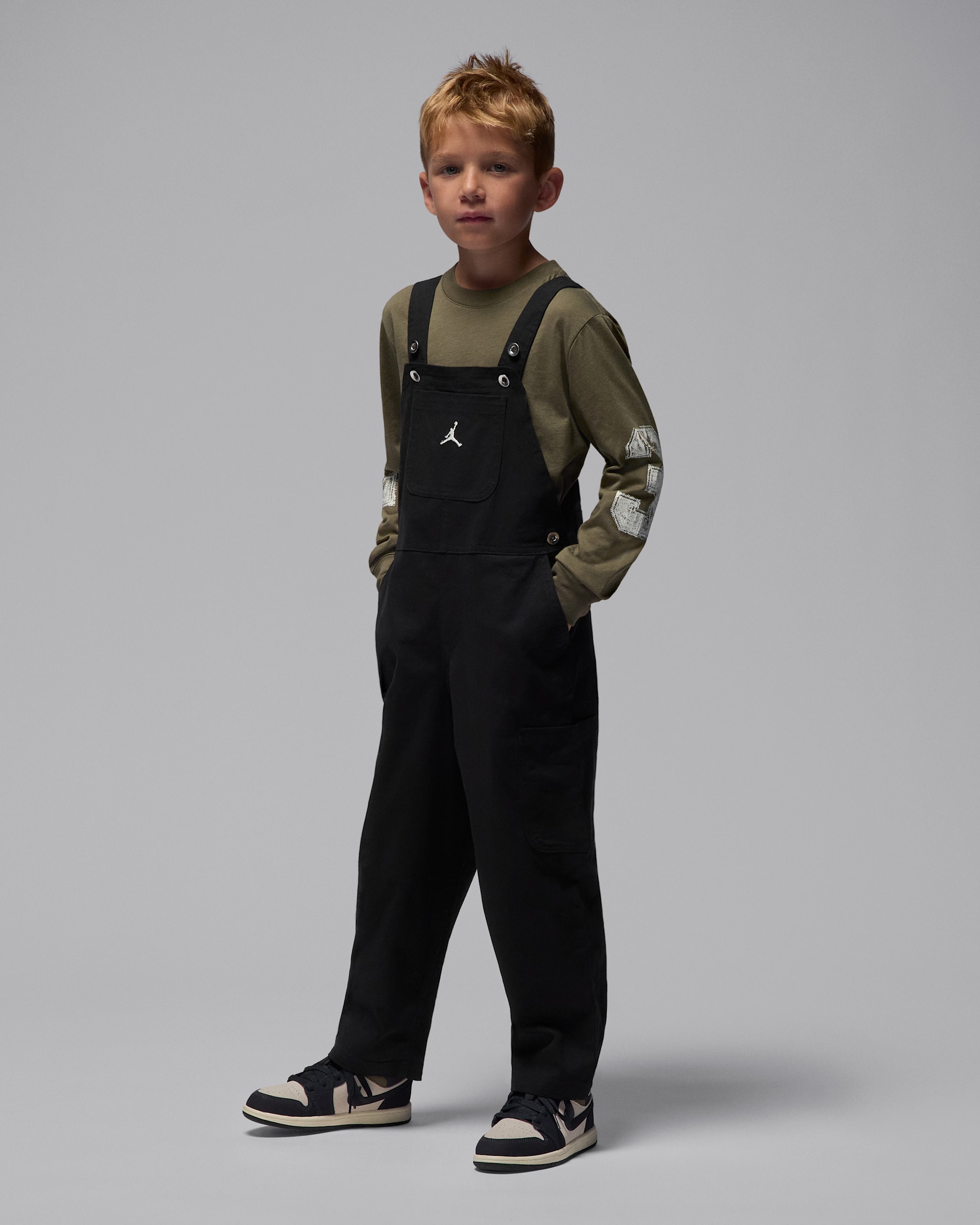 Jordan MVP Little Kids' 2-Piece Overalls Set - Black