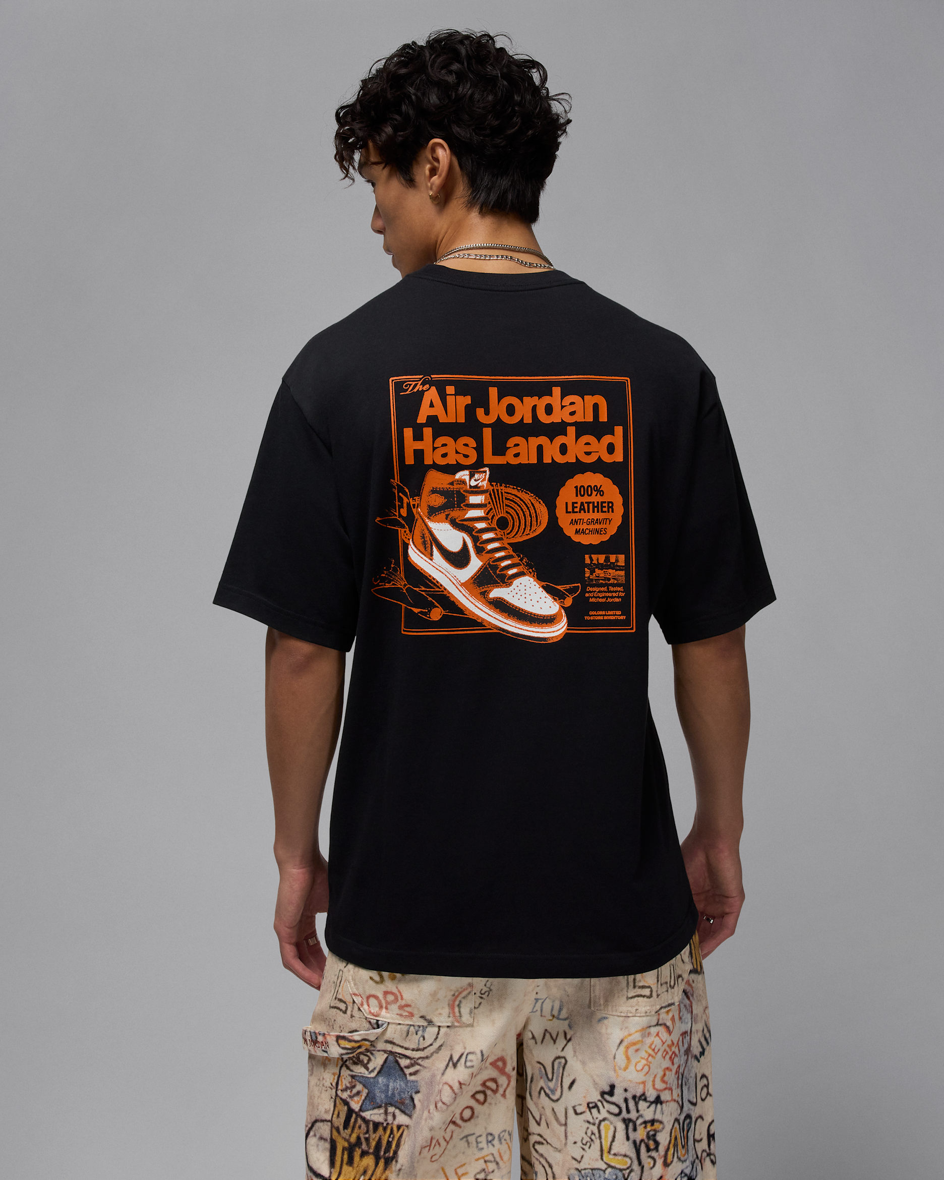 Playera para hombre Jordan AJ1 - Negro/Blanco