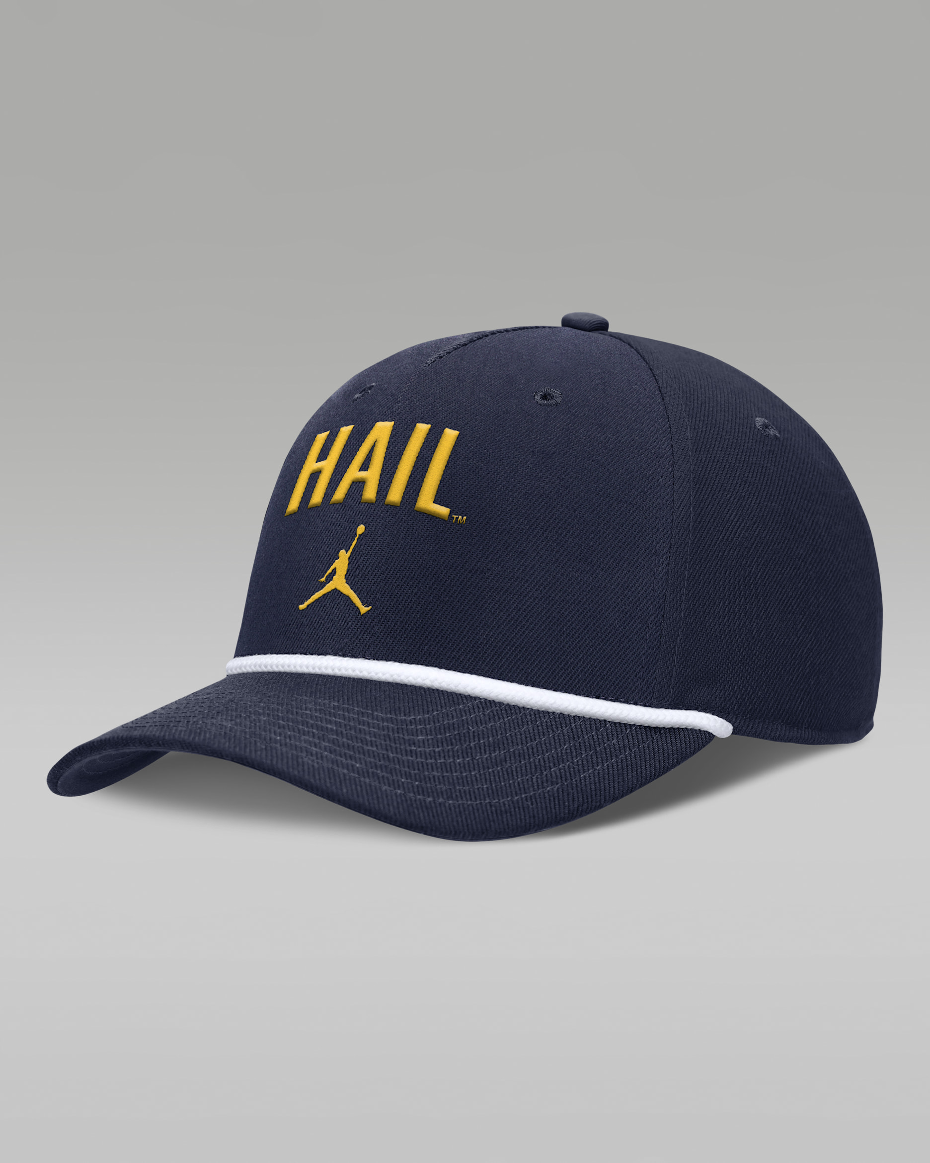 Gorra universitaria marca Jordan ajustable para hombre Michigan Primetime Rise Campus - Azul marino