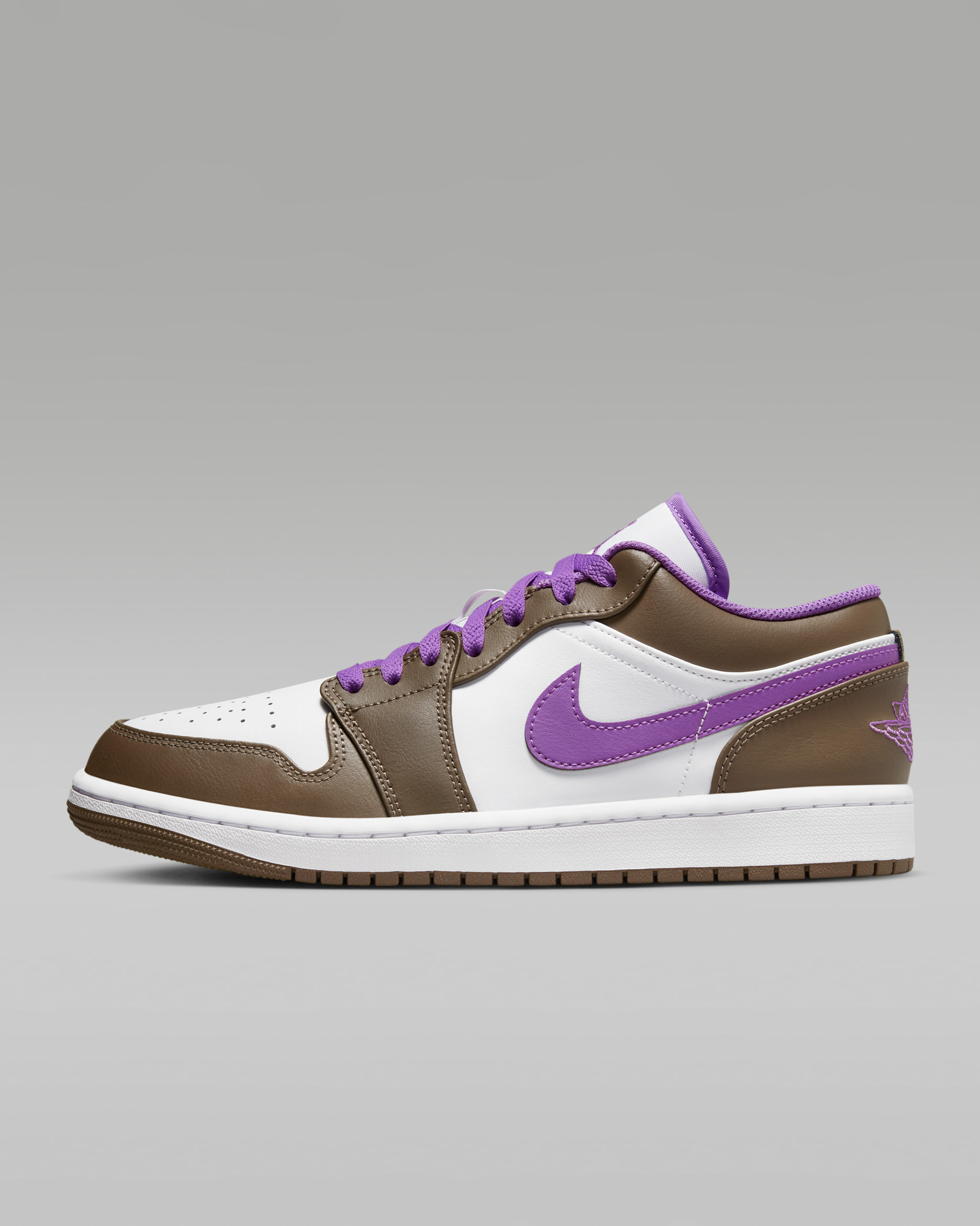 Air Jordan 1 Low Men's Shoes - Palomino/White/Wild Berry