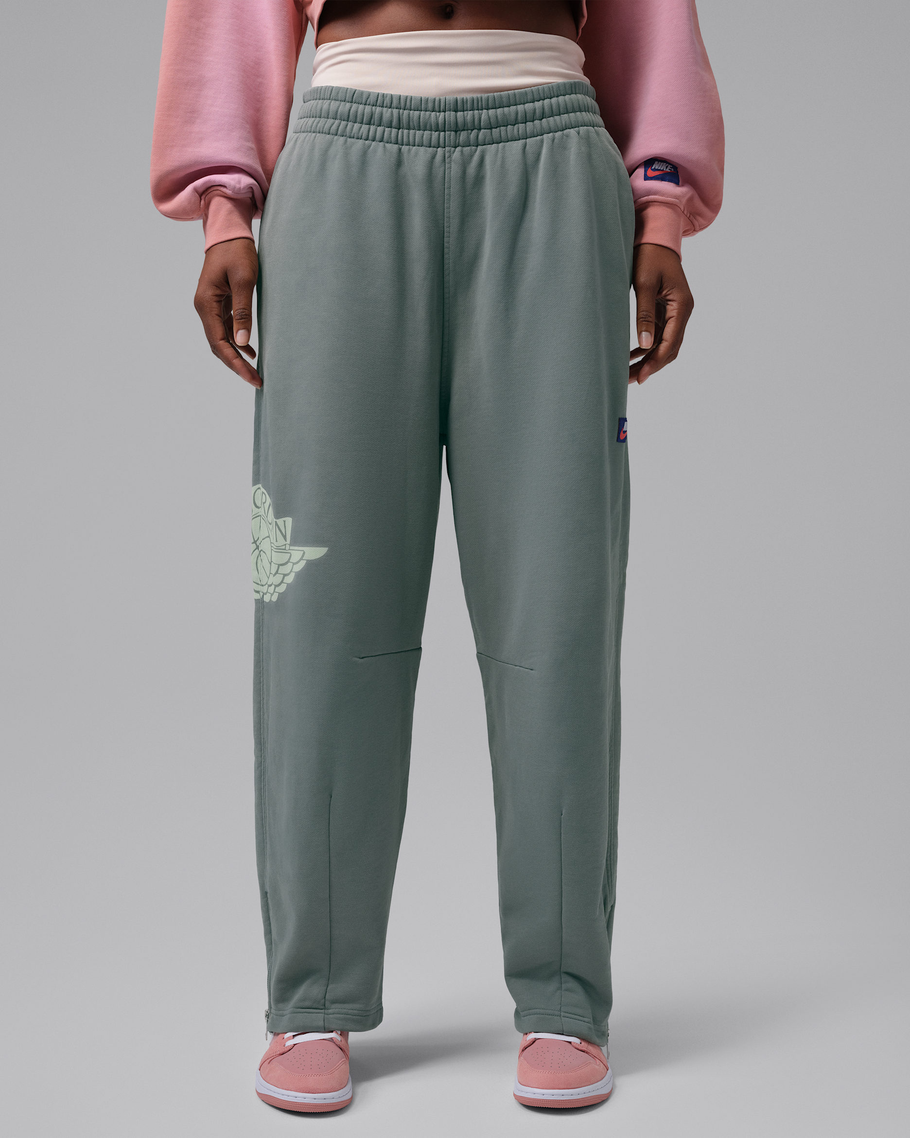 Pantalon Jordan Flight Fleece pour femme - Clay Green/Pistachio Frost