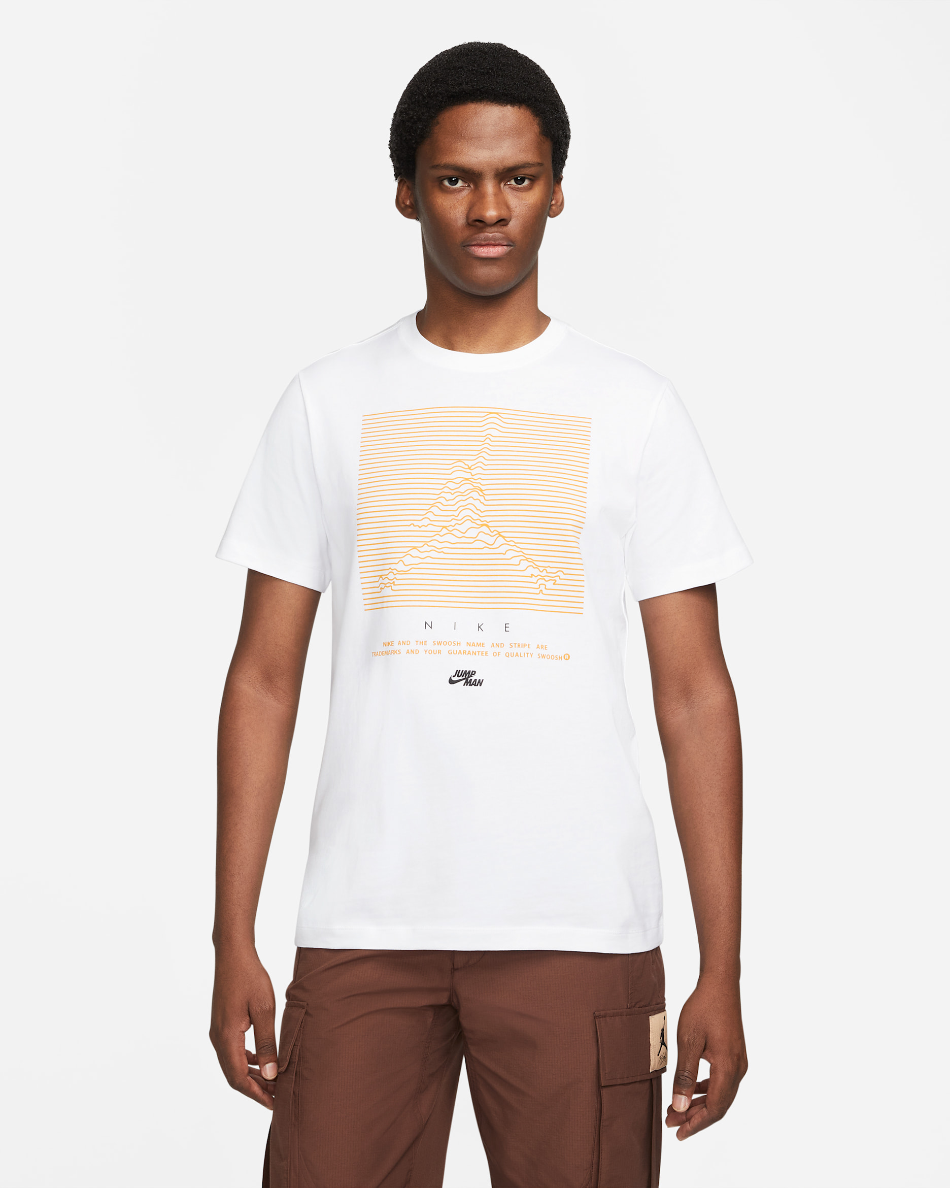 เสื้อยืดผู้ชาย Jordan Jumpman - ขาว/Light Curry