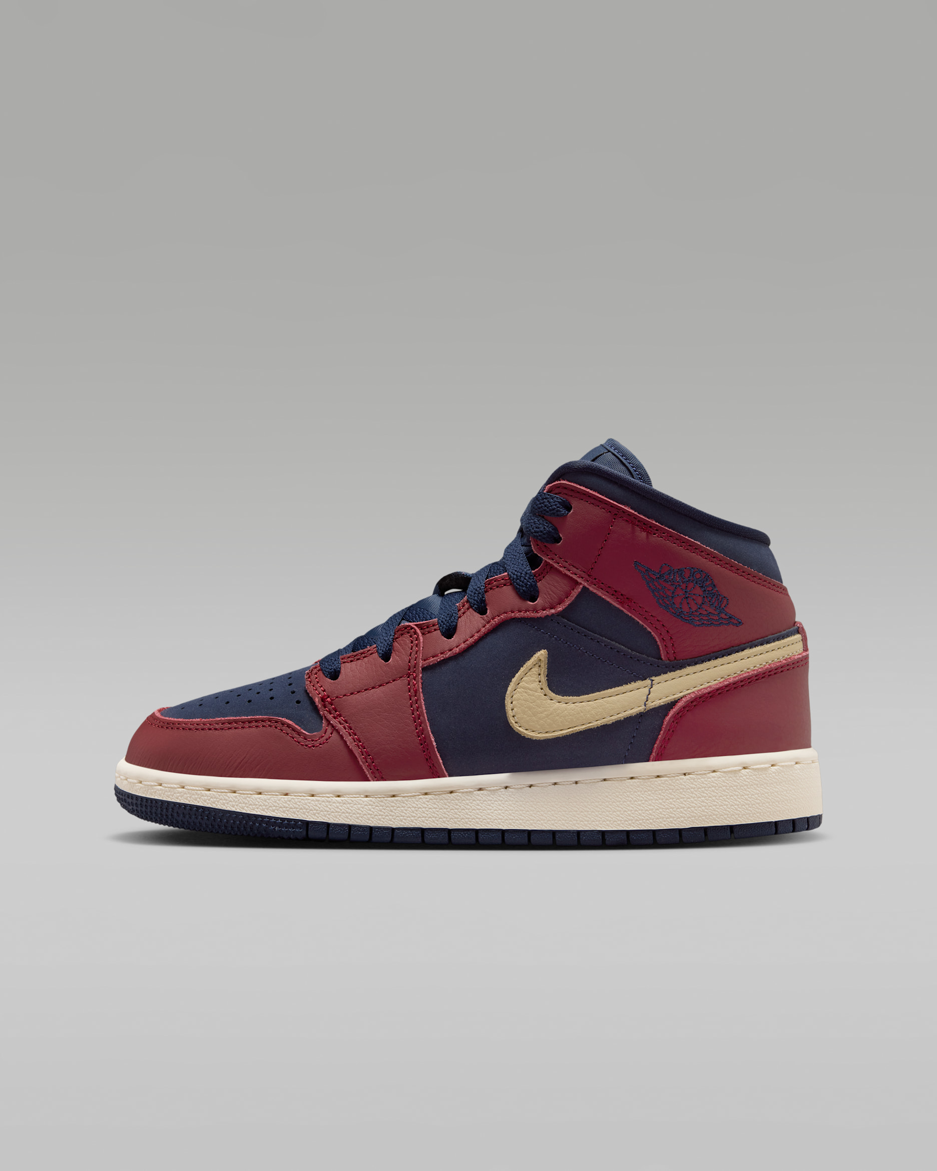 Air Jordan 1 中筒 SE 大童鞋款 - Team Red/Team Red/Pale Ivory/Pale Vanilla