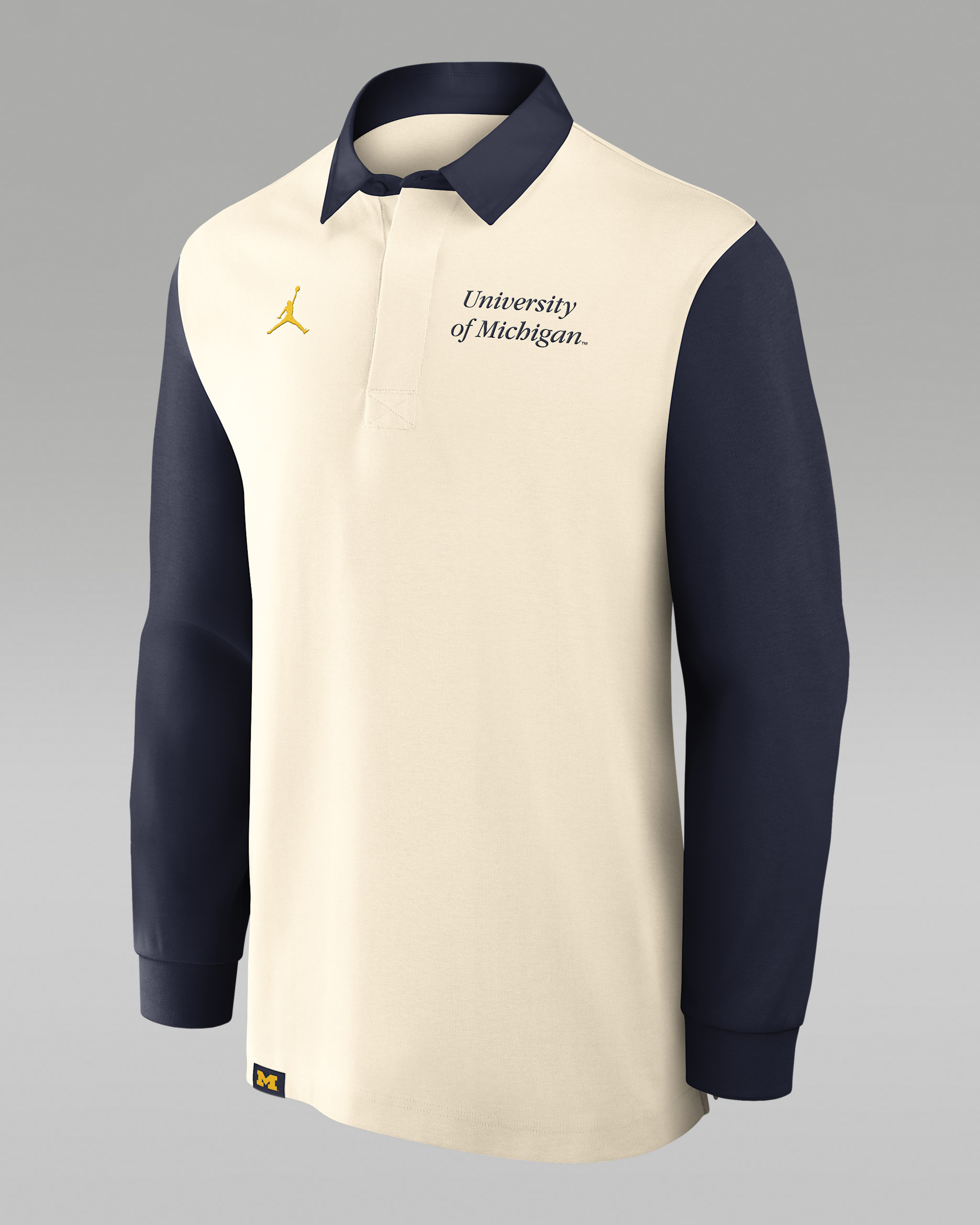 Michigan Rugby Men's Jordan Brand College Long-Sleeve Top - Tan/Beige