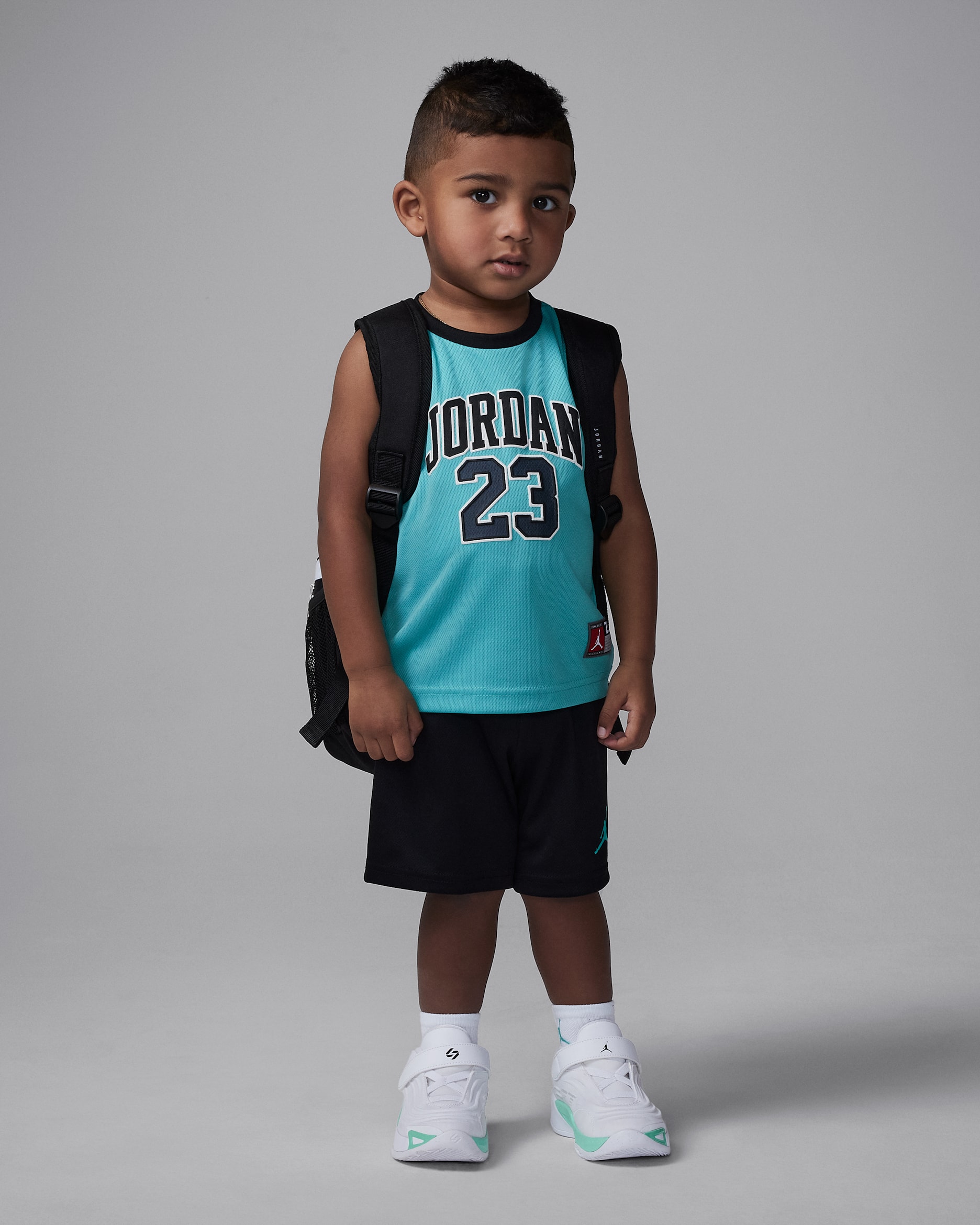 Conjunto de 2 piezas de jersey 23 infantil Jordan - Negro/Azul verdoso lavado