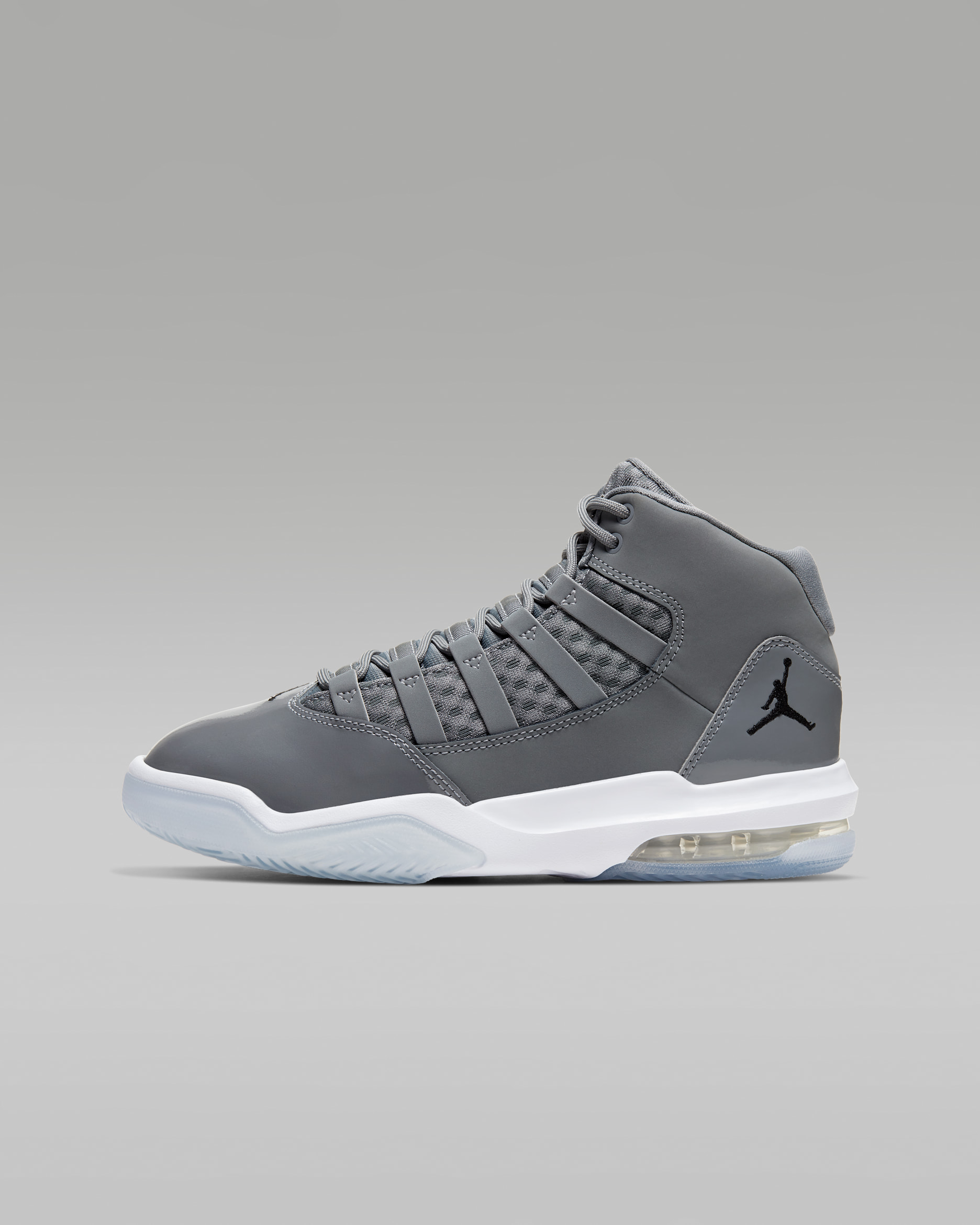 Jordan Max Aura Big Kids' Shoes - Cool Grey/White/Clear/Black