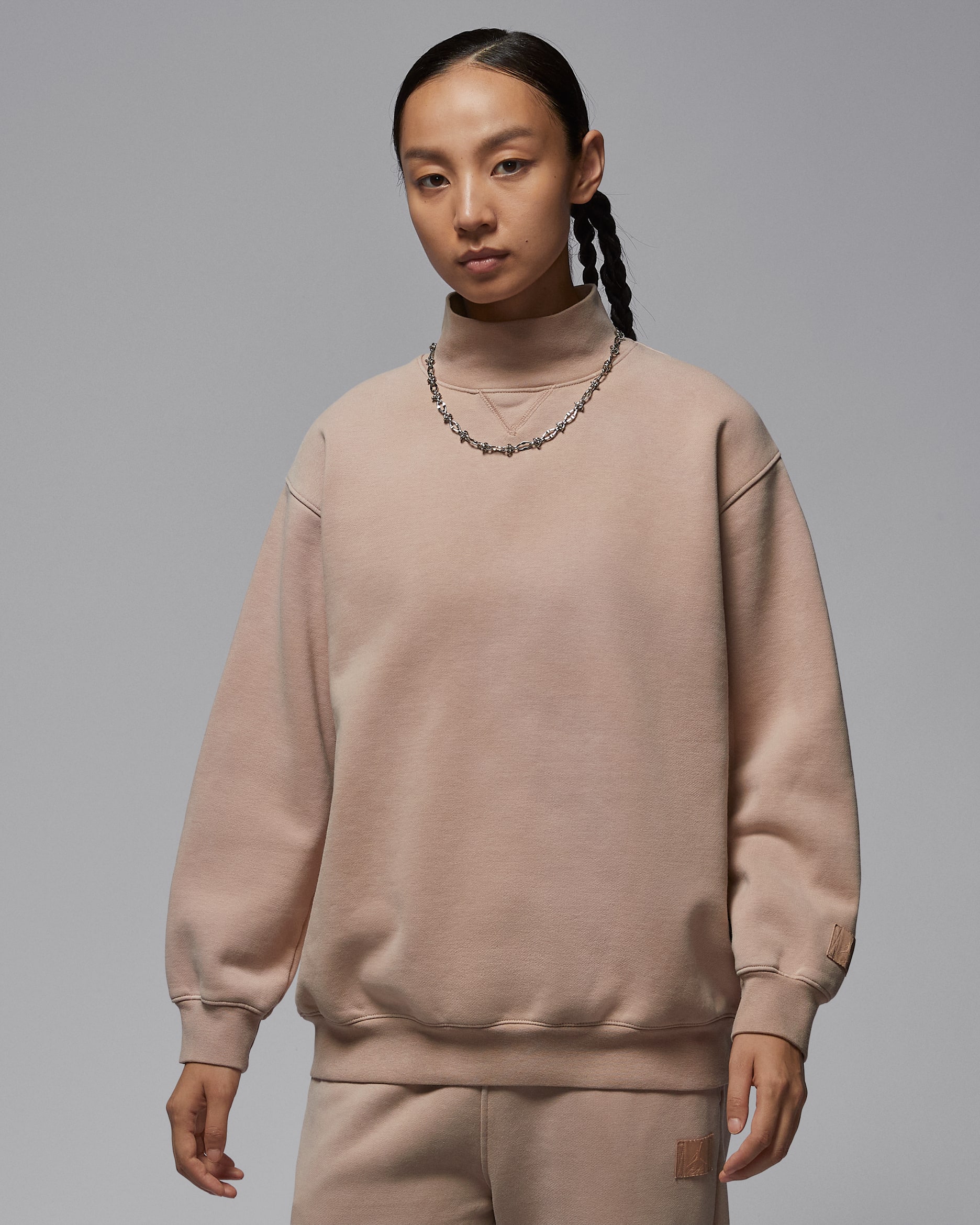 Jordan Flight Fleece Women's Sweatshirt - Hemp/Vachetta Tan