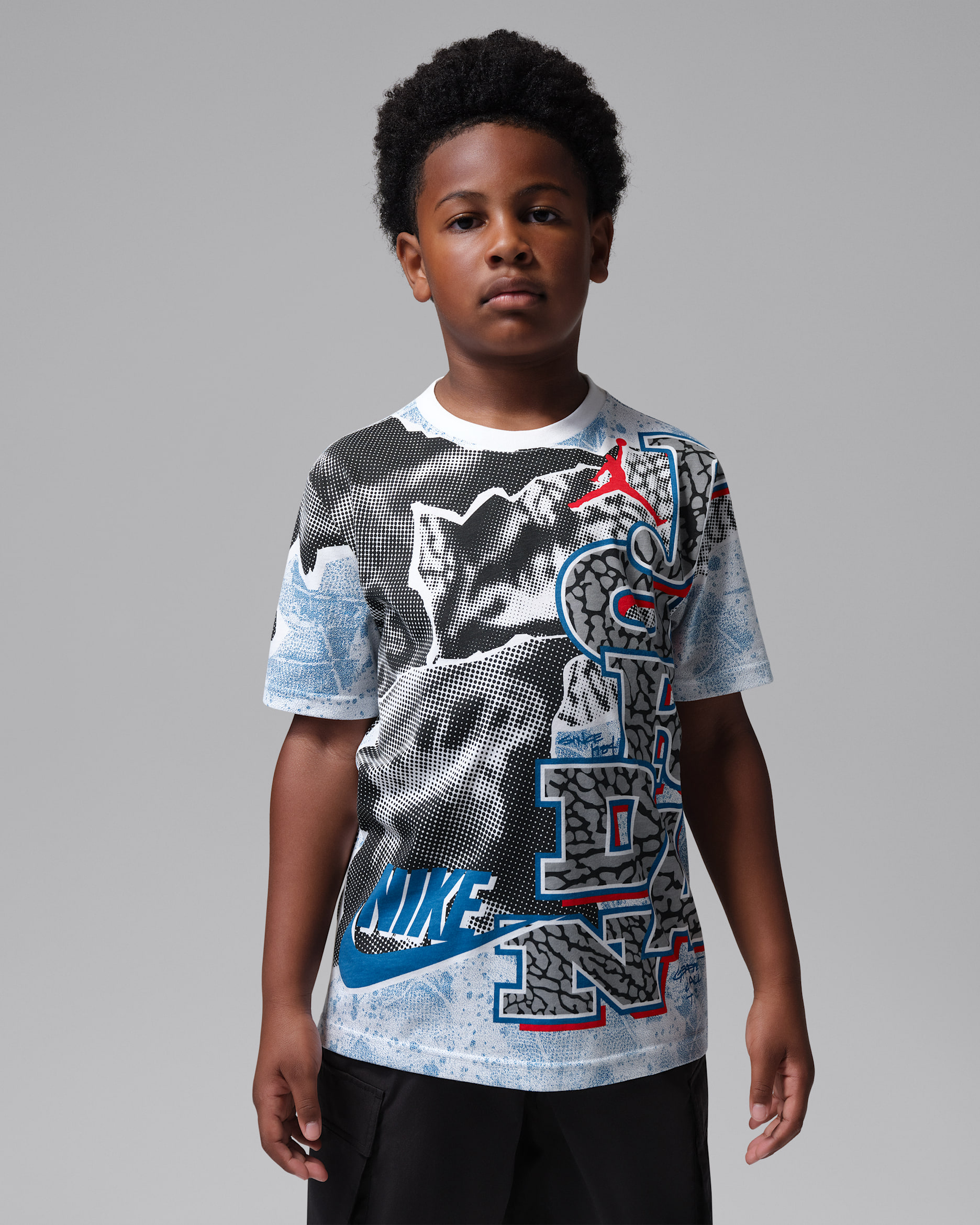 Jordan Big Kids' AJ3 True Blue Retro T-Shirt - White