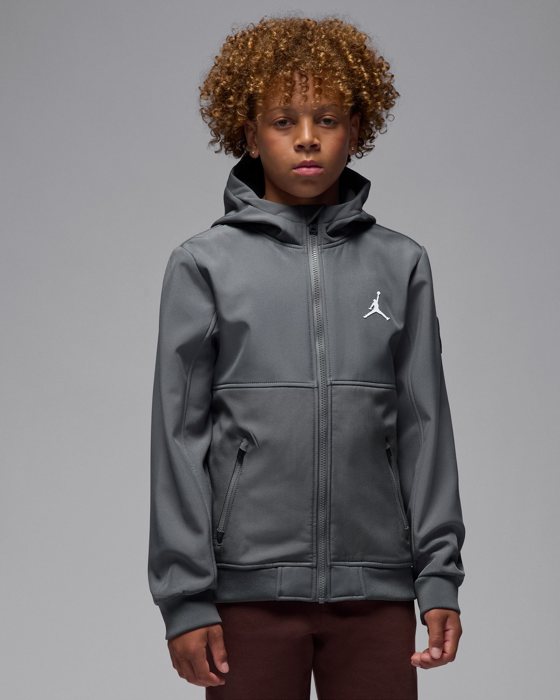 Jordan Big Kids' Soft Shell Jacket - Iron Grey
