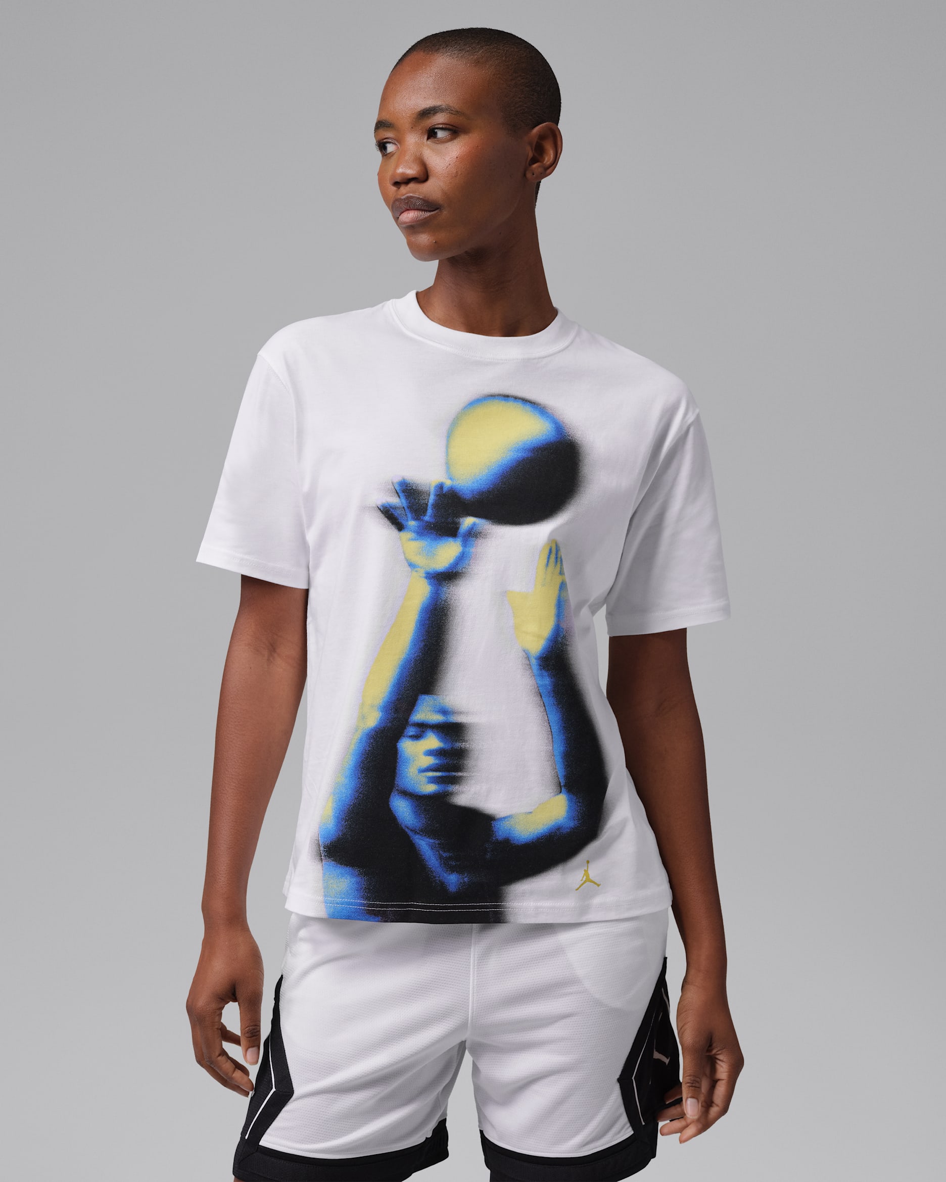 Jordan Sport Women's Dri-FIT Graphic T-Shirt - White/Celery