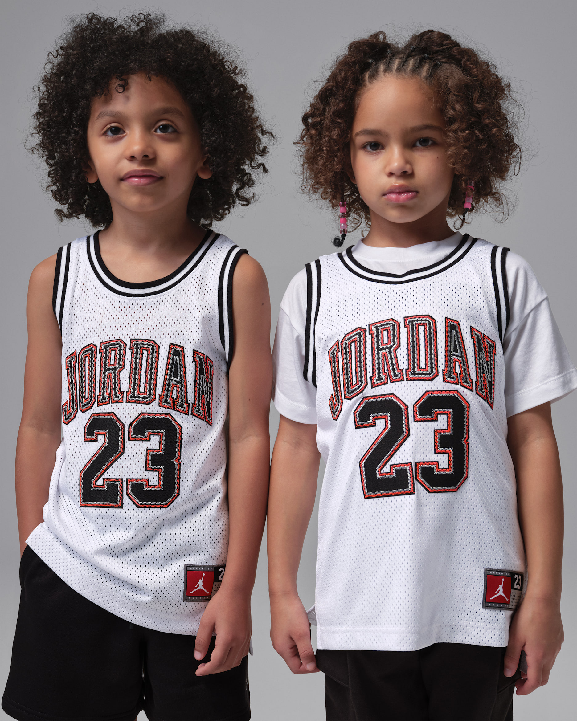 Jordan 23 Jersey Little Kids' Top - White/Infrared